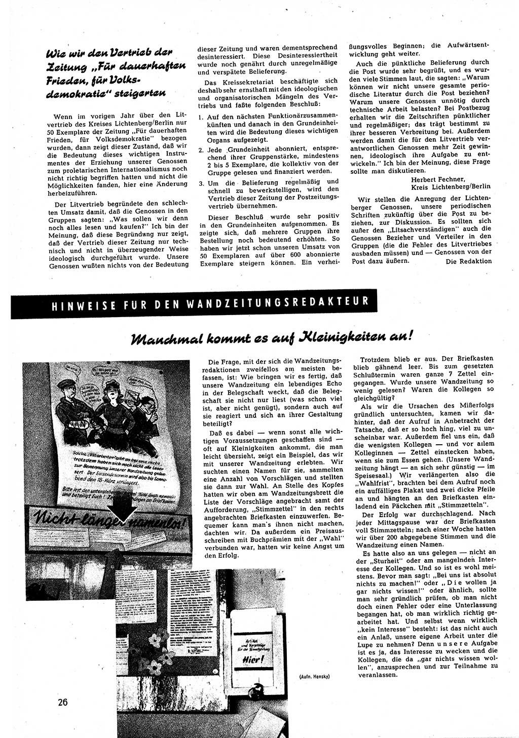 Neuer Weg (NW), Halbmonatsschrift für aktuelle Fragen der Arbeiterbewegung [Zentralkomitee (ZK) Sozialistische Einheitspartei Deutschlands (SED)], 5. Jahrgang [Deutsche Demokratische Republik (DDR)] 1950, Heft 10/26 (NW ZK SED DDR 1950, H. 10/26)