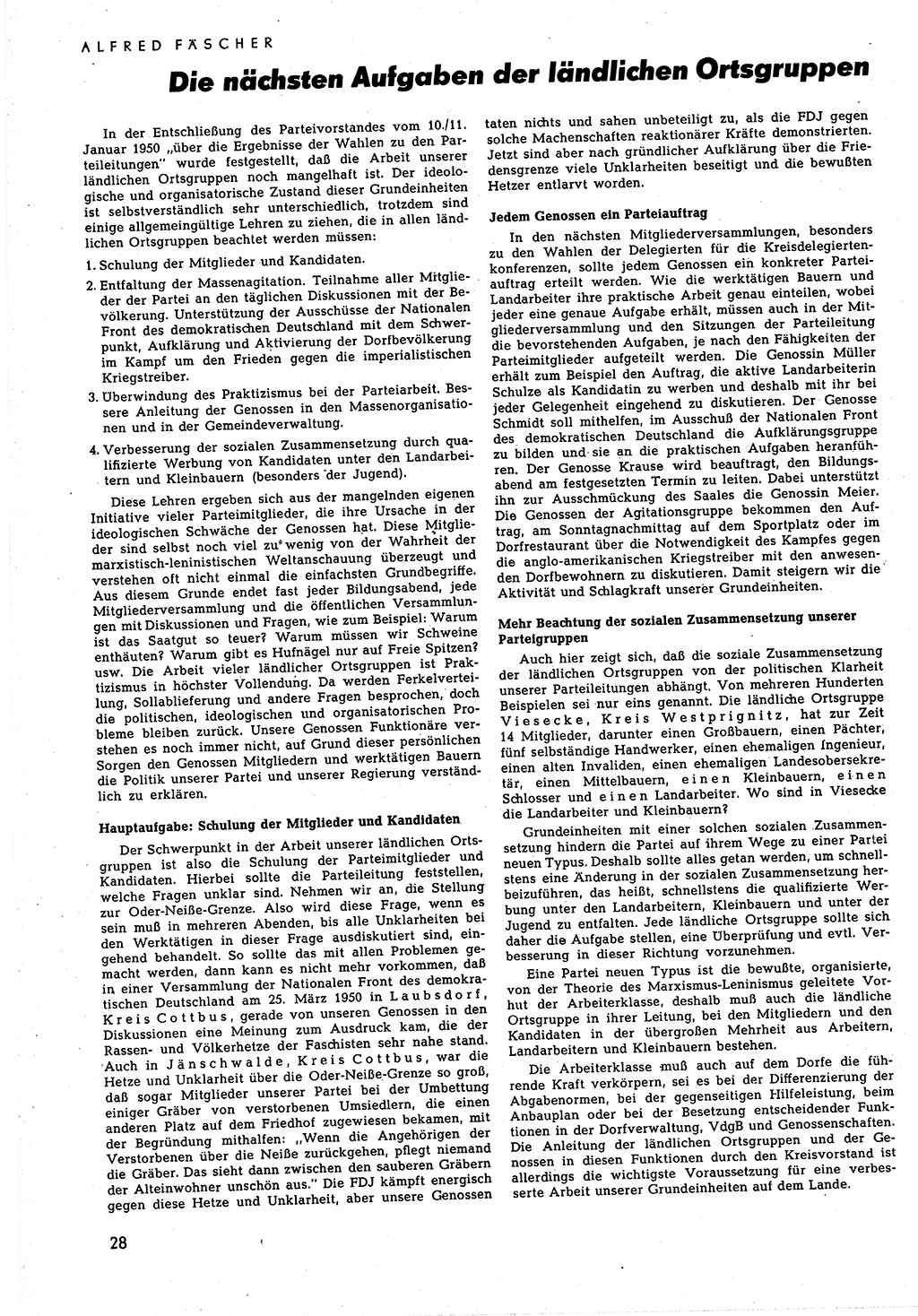 Neuer Weg (NW), Halbmonatsschrift für aktuelle Fragen der Arbeiterbewegung [Zentralkomitee (ZK) Sozialistische Einheitspartei Deutschlands (SED)], 5. Jahrgang [Deutsche Demokratische Republik (DDR)] 1950, Heft 10/28 (NW ZK SED DDR 1950, H. 10/28)