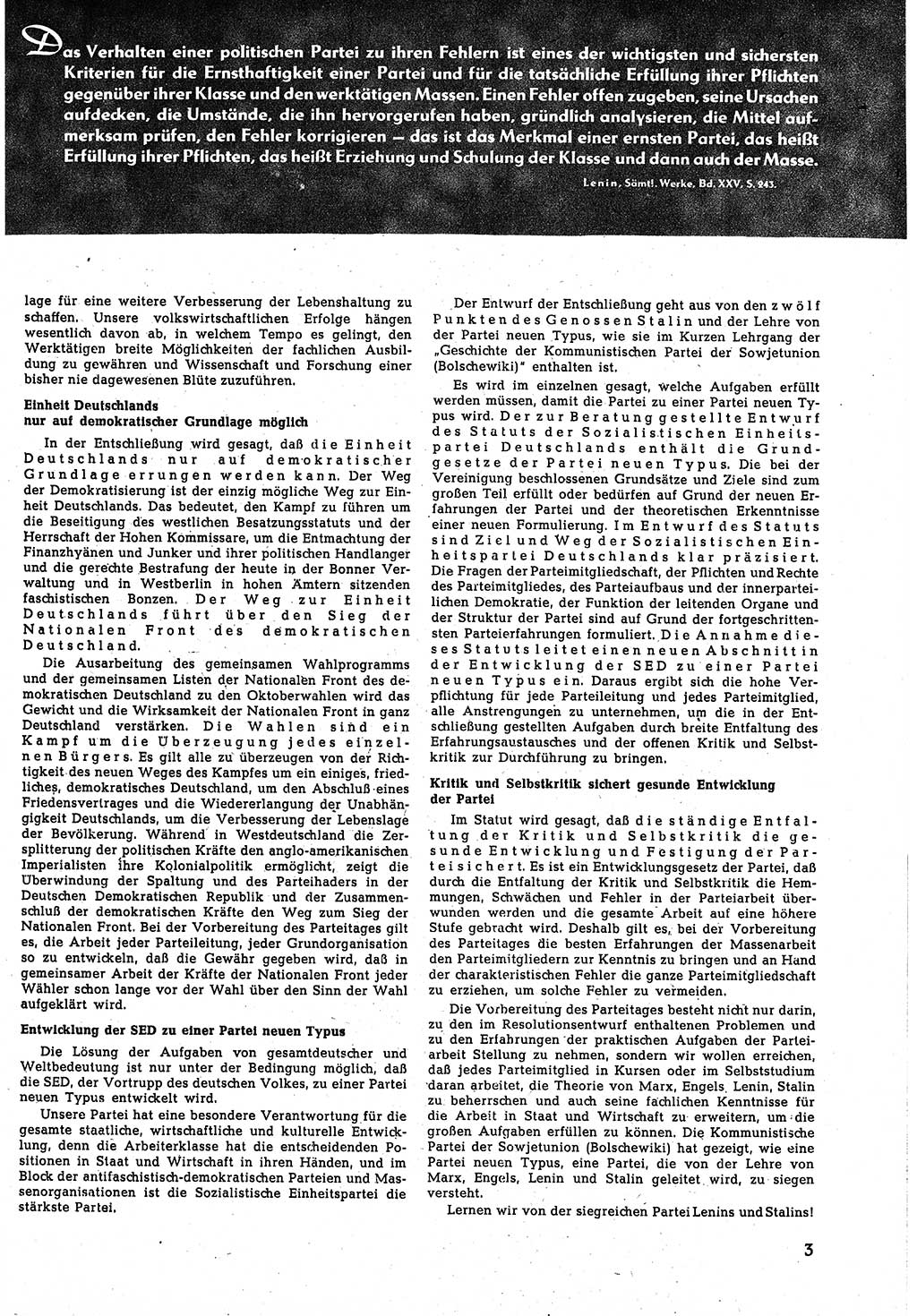 Neuer Weg (NW), Halbmonatsschrift für aktuelle Fragen der Arbeiterbewegung [Zentralkomitee (ZK) Sozialistische Einheitspartei Deutschlands (SED)], 5. Jahrgang [Deutsche Demokratische Republik (DDR)] 1950, Heft 11/3 (NW ZK SED DDR 1950, H. 11/3)