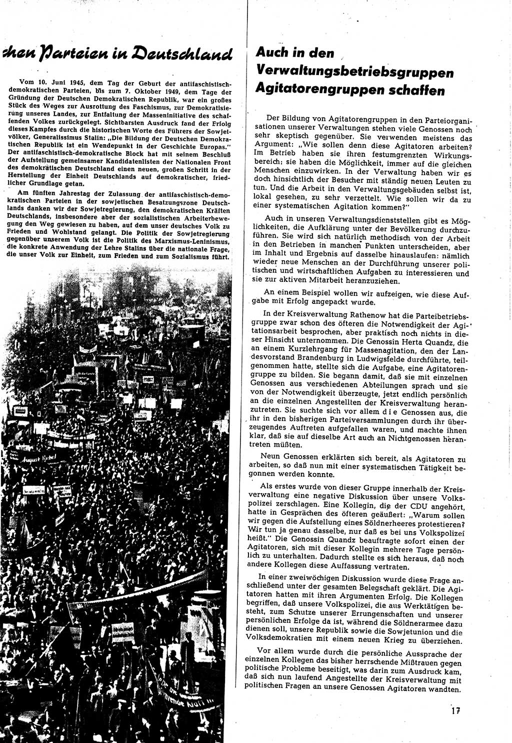 Neuer Weg (NW), Halbmonatsschrift für aktuelle Fragen der Arbeiterbewegung [Zentralkomitee (ZK) Sozialistische Einheitspartei Deutschlands (SED)], 5. Jahrgang [Deutsche Demokratische Republik (DDR)] 1950, Heft 11/17 (NW ZK SED DDR 1950, H. 11/17)