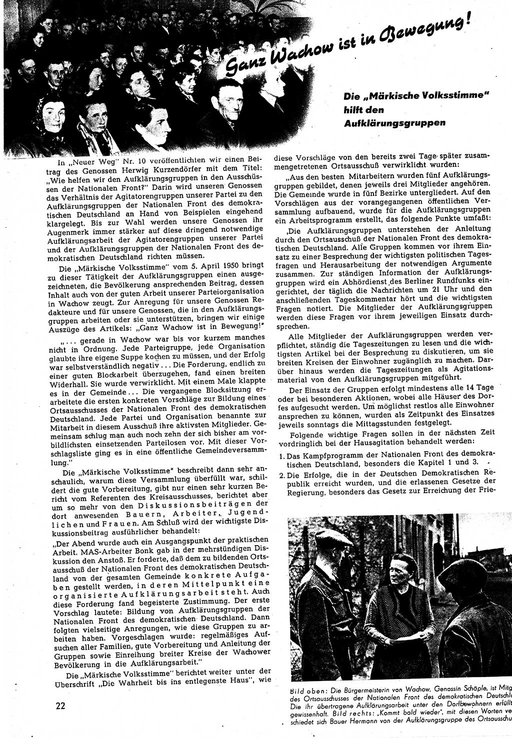 Neuer Weg (NW), Halbmonatsschrift für aktuelle Fragen der Arbeiterbewegung [Zentralkomitee (ZK) Sozialistische Einheitspartei Deutschlands (SED)], 5. Jahrgang [Deutsche Demokratische Republik (DDR)] 1950, Heft 11/22 (NW ZK SED DDR 1950, H. 11/22)