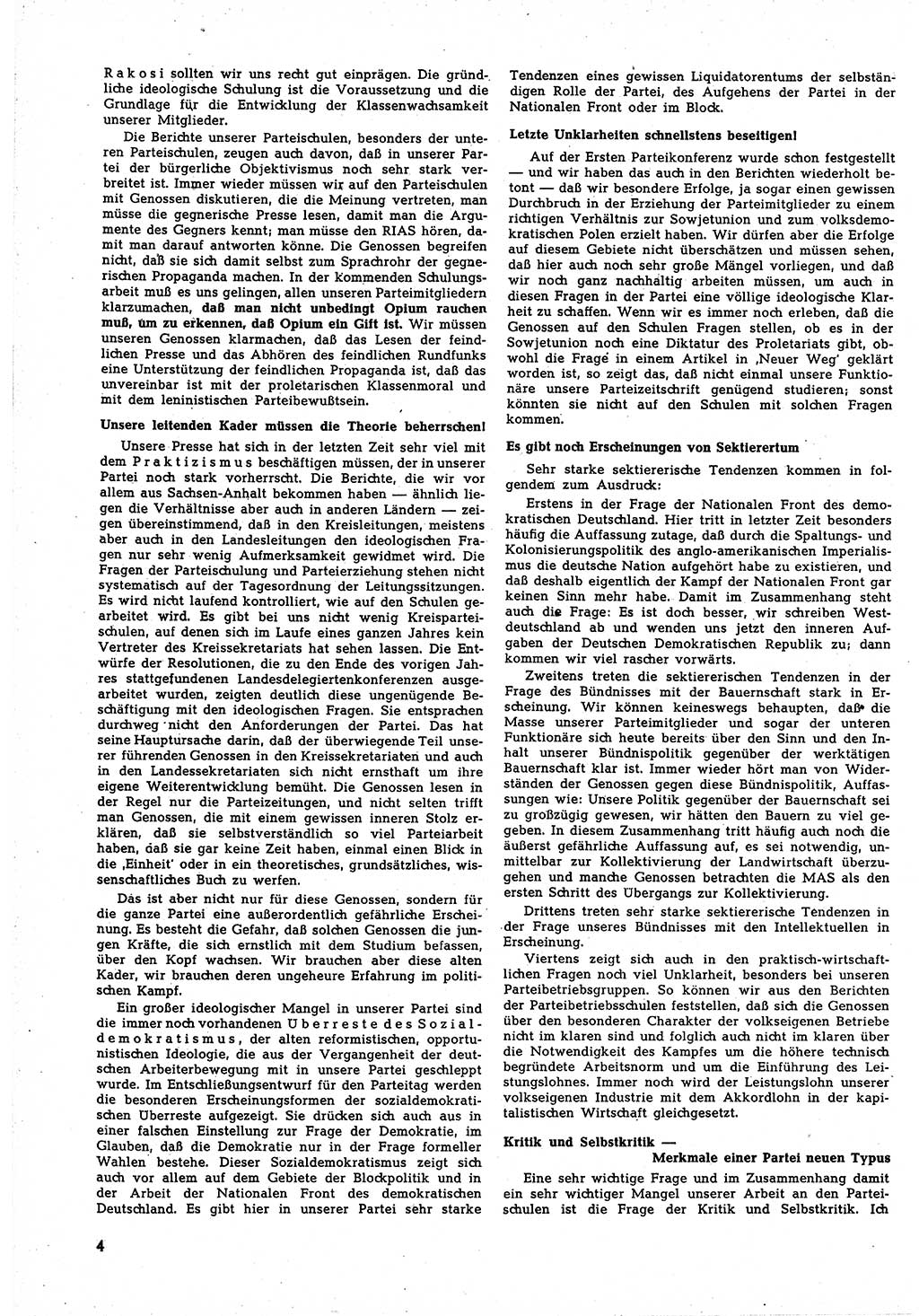 Neuer Weg (NW), Halbmonatsschrift für aktuelle Fragen der Arbeiterbewegung [Zentralkomitee (ZK) Sozialistische Einheitspartei Deutschlands (SED)], 5. Jahrgang [Deutsche Demokratische Republik (DDR)] 1950, Heft 12/4 (NW ZK SED DDR 1950, H. 12/4)