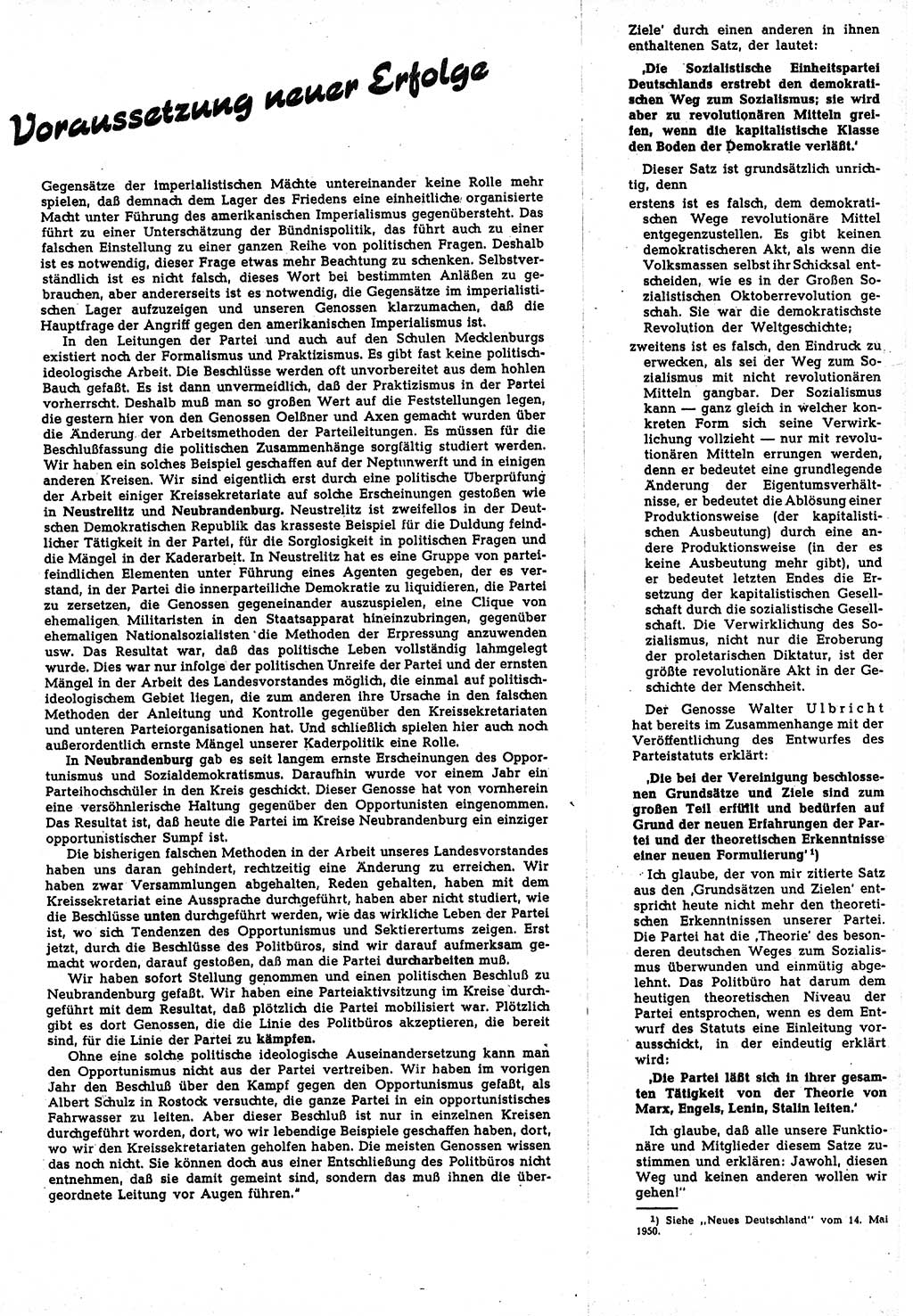 Neuer Weg (NW), Halbmonatsschrift für aktuelle Fragen der Arbeiterbewegung [Zentralkomitee (ZK) Sozialistische Einheitspartei Deutschlands (SED)], 5. Jahrgang [Deutsche Demokratische Republik (DDR)] 1950, Heft 12/15 (NW ZK SED DDR 1950, H. 12/15)