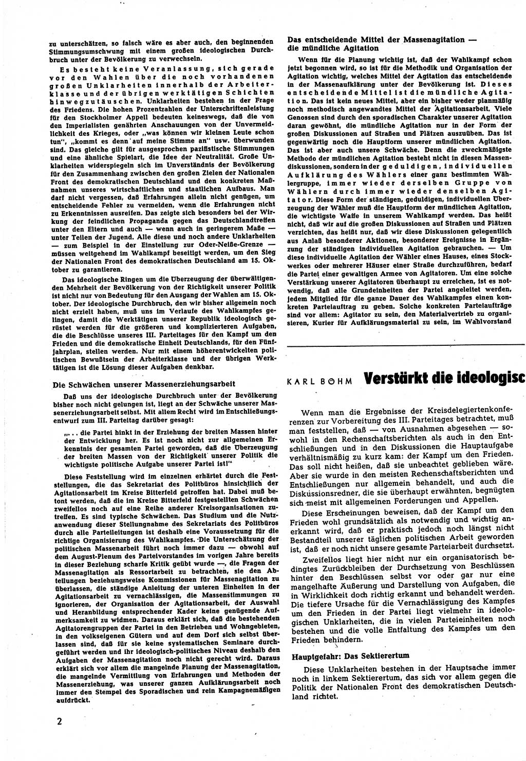 Neuer Weg (NW), Halbmonatsschrift für aktuelle Fragen der Arbeiterbewegung [Zentralkomitee (ZK) Sozialistische Einheitspartei Deutschlands (SED)], 5. Jahrgang [Deutsche Demokratische Republik (DDR)] 1950, Heft 13/2 (NW ZK SED DDR 1950, H. 13/2)