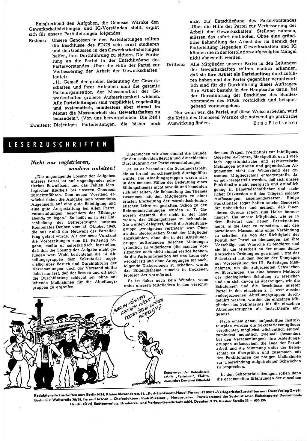 Neuer Weg (NW), Halbmonatsschrift für aktuelle Fragen der Arbeiterbewegung [Zentralkomitee (ZK) Sozialistische Einheitspartei Deutschlands (SED)], 5. Jahrgang [Deutsche Demokratische Republik (DDR)] 1950, Heft 13/32 (NW ZK SED DDR 1950, H. 13/32)