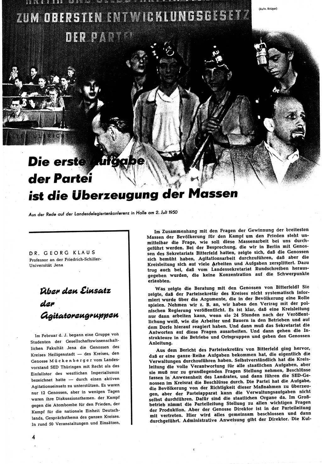 Neuer Weg (NW), Halbmonatsschrift für aktuelle Fragen der Arbeiterbewegung [Zentralkomitee (ZK) Sozialistische Einheitspartei Deutschlands (SED)], 5. Jahrgang [Deutsche Demokratische Republik (DDR)] 1950, Heft 14/4 (NW ZK SED DDR 1950, H. 14/4)