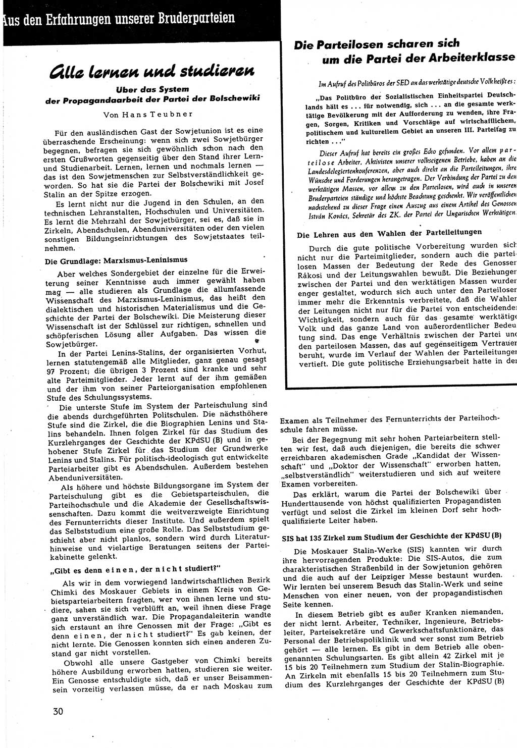 Neuer Weg (NW), Halbmonatsschrift für aktuelle Fragen der Arbeiterbewegung [Zentralkomitee (ZK) Sozialistische Einheitspartei Deutschlands (SED)], 5. Jahrgang [Deutsche Demokratische Republik (DDR)] 1950, Heft 14/30 (NW ZK SED DDR 1950, H. 14/30)