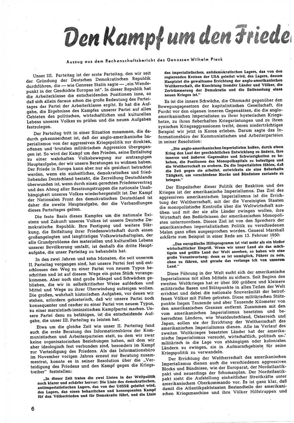 Neuer Weg (NW), Halbmonatsschrift für aktuelle Fragen der Arbeiterbewegung [Zentralkomitee (ZK) Sozialistische Einheitspartei Deutschlands (SED)], 5. Jahrgang [Deutsche Demokratische Republik (DDR)] 1950, Heft 15/6 (NW ZK SED DDR 1950, H. 15/6)