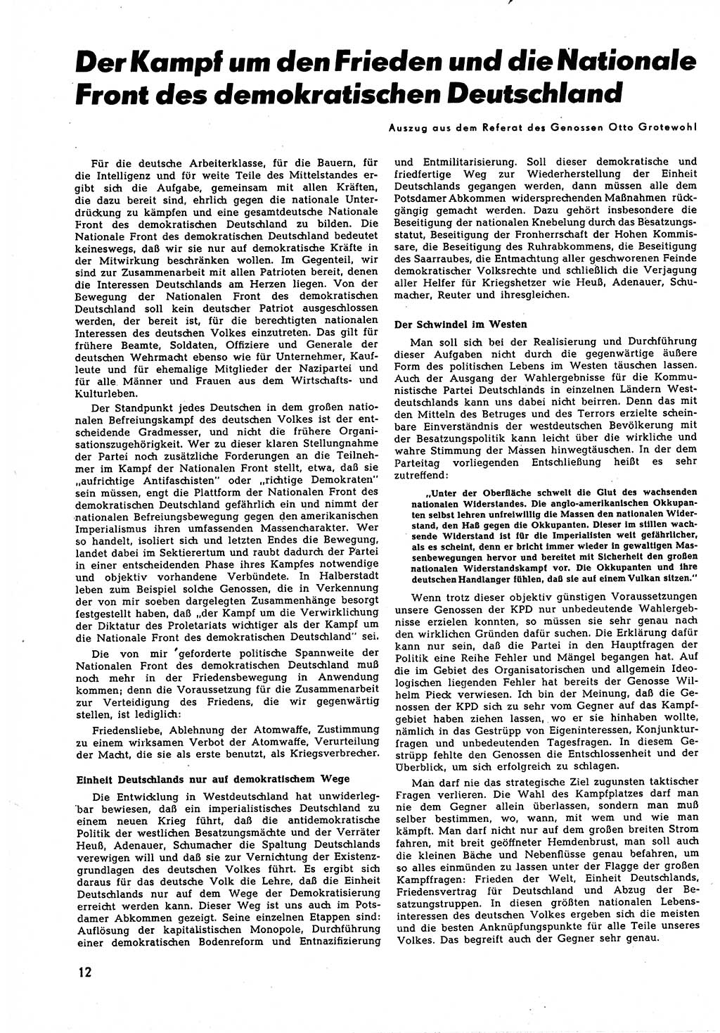 Neuer Weg (NW), Halbmonatsschrift für aktuelle Fragen der Arbeiterbewegung [Zentralkomitee (ZK) Sozialistische Einheitspartei Deutschlands (SED)], 5. Jahrgang [Deutsche Demokratische Republik (DDR)] 1950, Heft 15/12 (NW ZK SED DDR 1950, H. 15/12)