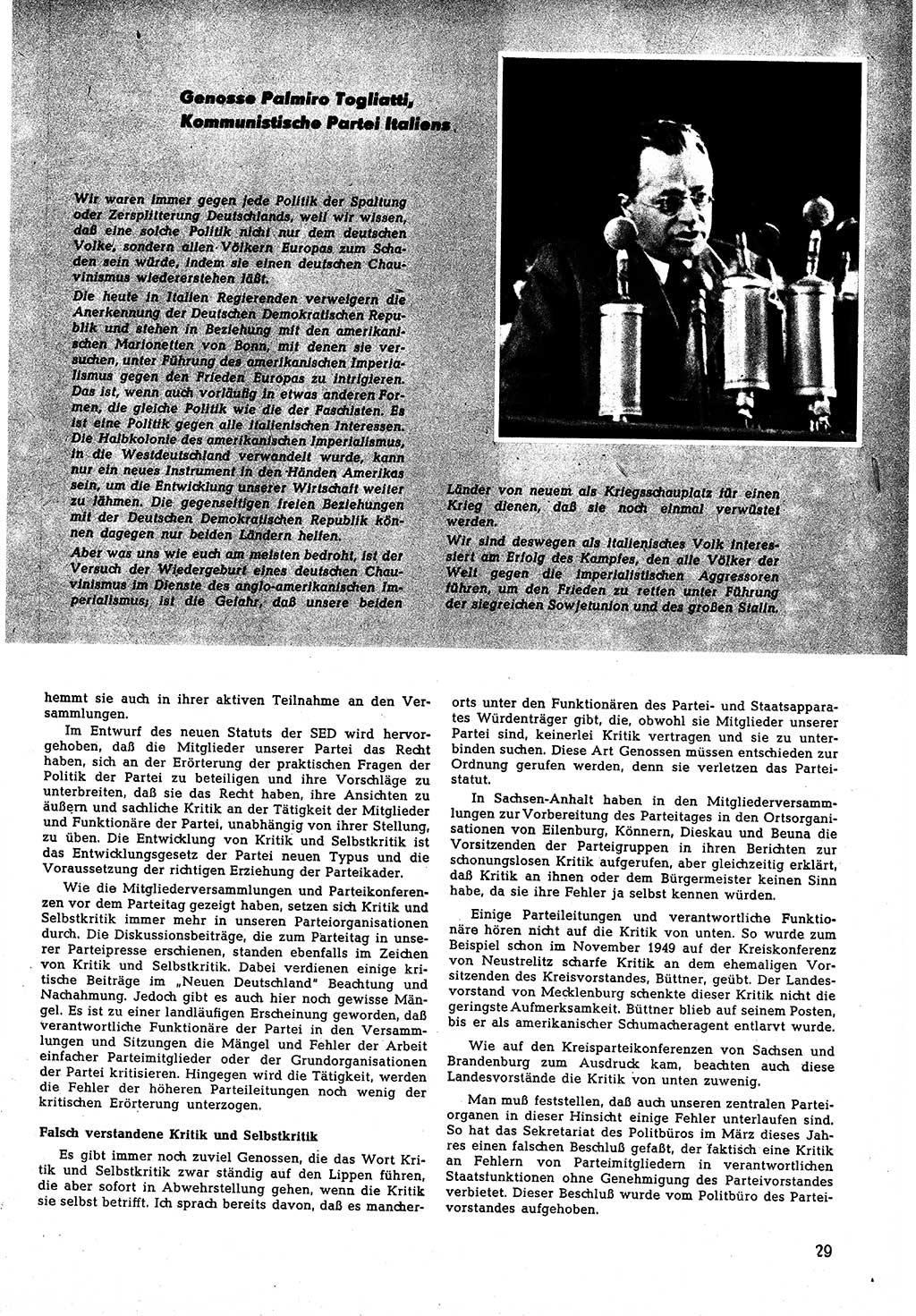 Neuer Weg (NW), Halbmonatsschrift für aktuelle Fragen der Arbeiterbewegung [Zentralkomitee (ZK) Sozialistische Einheitspartei Deutschlands (SED)], 5. Jahrgang [Deutsche Demokratische Republik (DDR)] 1950, Heft 15/29 (NW ZK SED DDR 1950, H. 15/29)