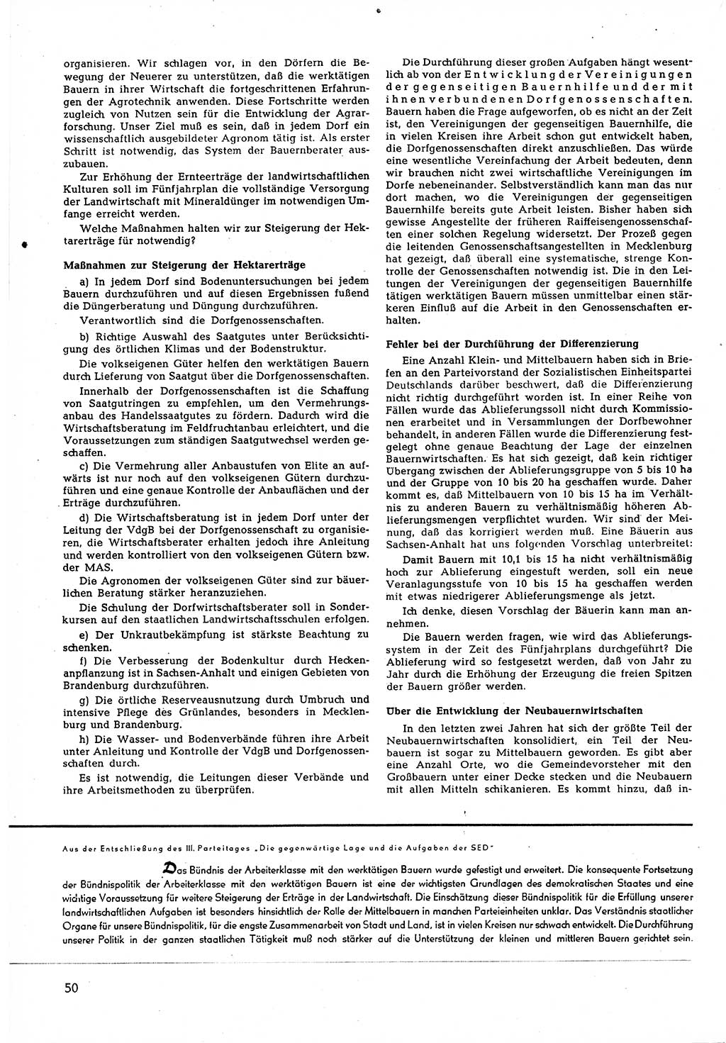 Neuer Weg (NW), Halbmonatsschrift für aktuelle Fragen der Arbeiterbewegung [Zentralkomitee (ZK) Sozialistische Einheitspartei Deutschlands (SED)], 5. Jahrgang [Deutsche Demokratische Republik (DDR)] 1950, Heft 15/50 (NW ZK SED DDR 1950, H. 15/50)