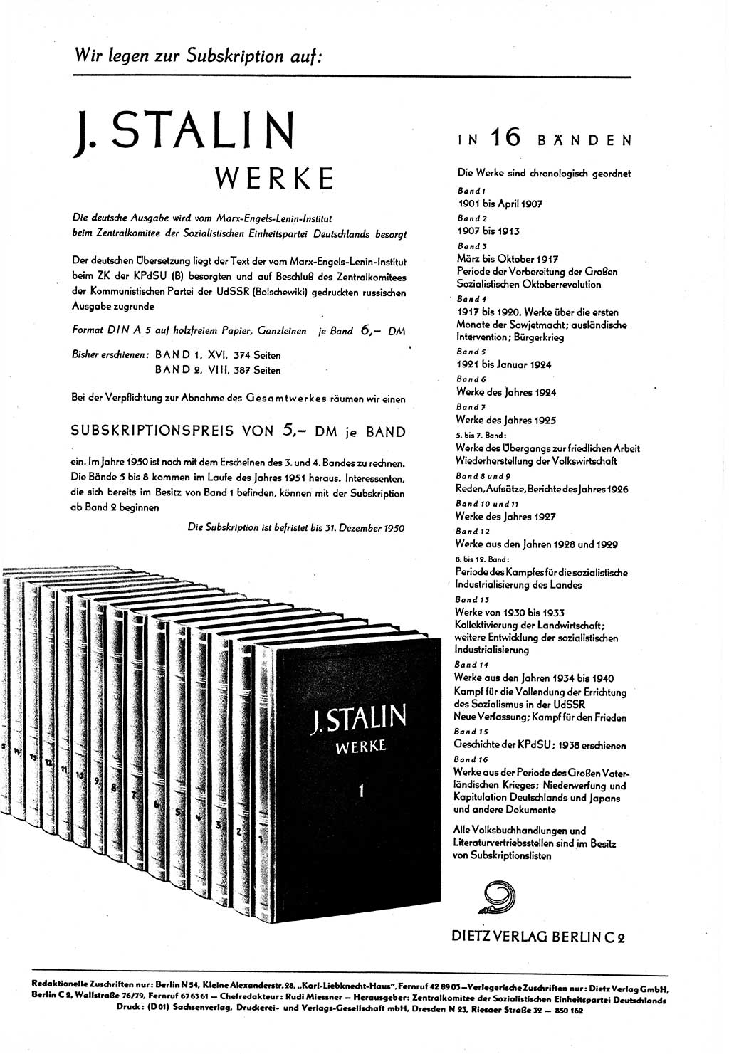 Neuer Weg (NW), Halbmonatsschrift für aktuelle Fragen der Arbeiterbewegung [Zentralkomitee (ZK) Sozialistische Einheitspartei Deutschlands (SED)], 5. Jahrgang [Deutsche Demokratische Republik (DDR)] 1950, Heft 15/65 (NW ZK SED DDR 1950, H. 15/65)