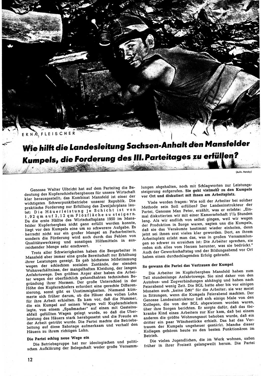 Neuer Weg (NW), Halbmonatsschrift für aktuelle Fragen der Arbeiterbewegung [Zentralkomitee (ZK) Sozialistische Einheitspartei Deutschlands (SED)], 5. Jahrgang [Deutsche Demokratische Republik (DDR)] 1950, Heft 17/12 (NW ZK SED DDR 1950, H. 17/12)