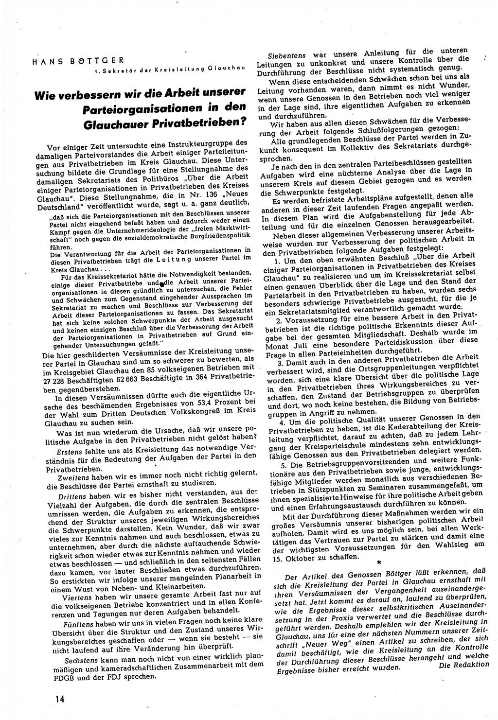 Neuer Weg (NW), Halbmonatsschrift für aktuelle Fragen der Arbeiterbewegung [Zentralkomitee (ZK) Sozialistische Einheitspartei Deutschlands (SED)], 5. Jahrgang [Deutsche Demokratische Republik (DDR)] 1950, Heft 17/14 (NW ZK SED DDR 1950, H. 17/14)