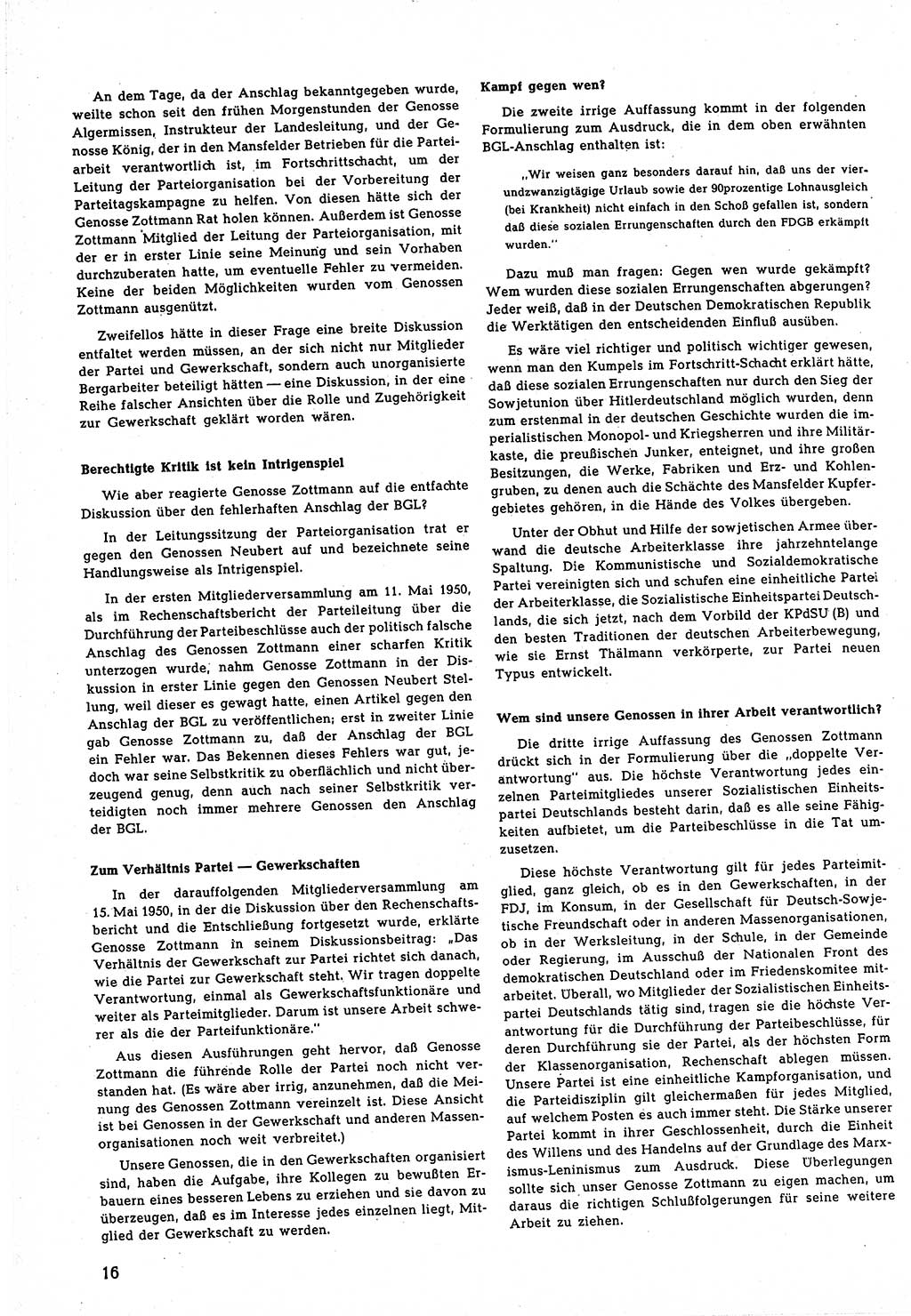 Neuer Weg (NW), Halbmonatsschrift für aktuelle Fragen der Arbeiterbewegung [Zentralkomitee (ZK) Sozialistische Einheitspartei Deutschlands (SED)], 5. Jahrgang [Deutsche Demokratische Republik (DDR)] 1950, Heft 17/16 (NW ZK SED DDR 1950, H. 17/16)