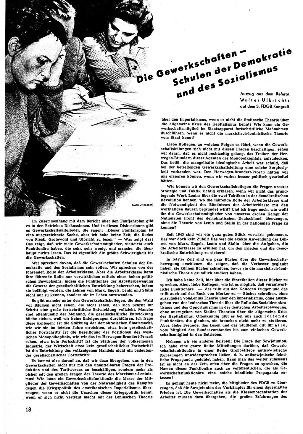 Neuer Weg (NW), Halbmonatsschrift für aktuelle Fragen der Arbeiterbewegung [Zentralkomitee (ZK) Sozialistische Einheitspartei Deutschlands (SED)], 5. Jahrgang [Deutsche Demokratische Republik (DDR)] 1950, Heft 18/18 (NW ZK SED DDR 1950, H. 18/18)