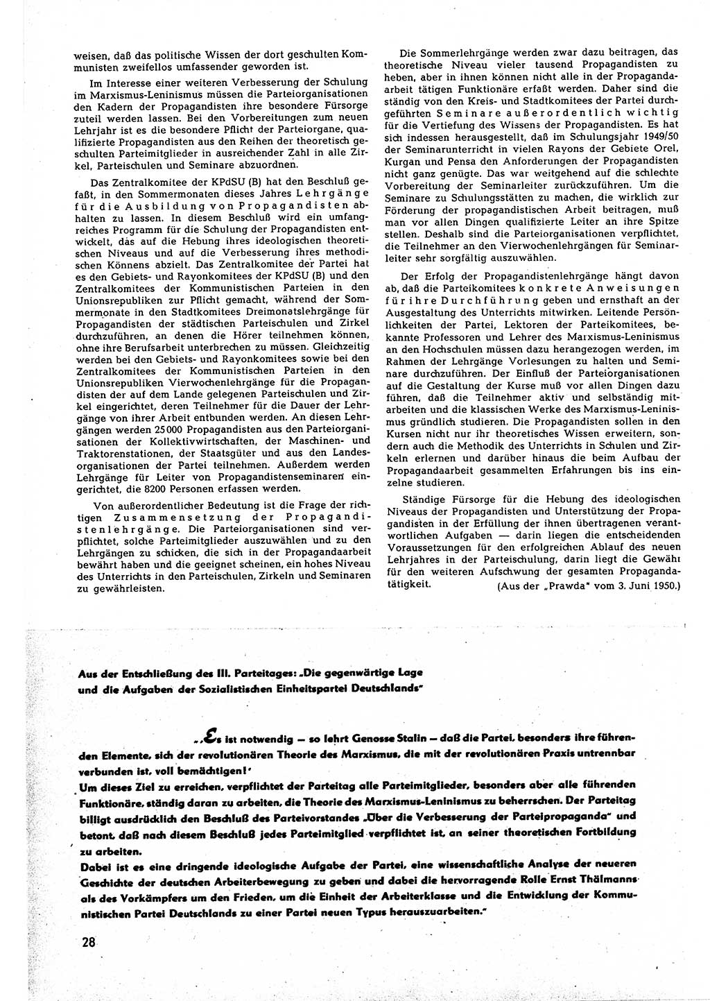 Neuer Weg (NW), Halbmonatsschrift für aktuelle Fragen der Arbeiterbewegung [Zentralkomitee (ZK) Sozialistische Einheitspartei Deutschlands (SED)], 5. Jahrgang [Deutsche Demokratische Republik (DDR)] 1950, Heft 18/28 (NW ZK SED DDR 1950, H. 18/28)