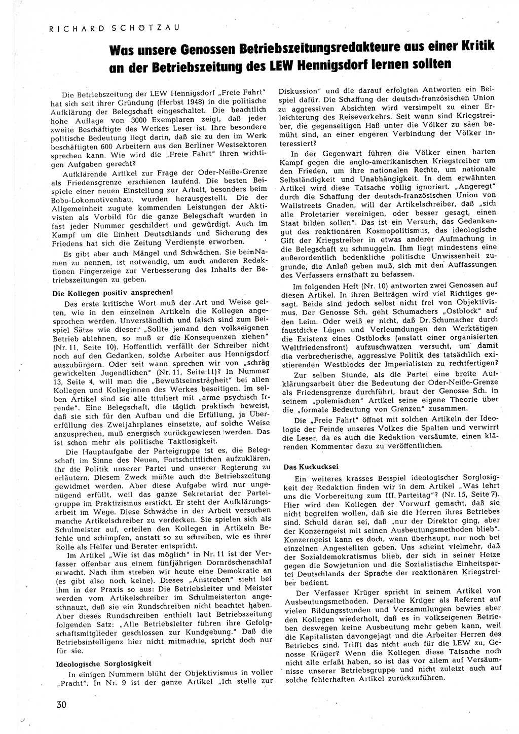 Neuer Weg (NW), Halbmonatsschrift für aktuelle Fragen der Arbeiterbewegung [Zentralkomitee (ZK) Sozialistische Einheitspartei Deutschlands (SED)], 5. Jahrgang [Deutsche Demokratische Republik (DDR)] 1950, Heft 19/30 (NW ZK SED DDR 1950, H. 19/30)