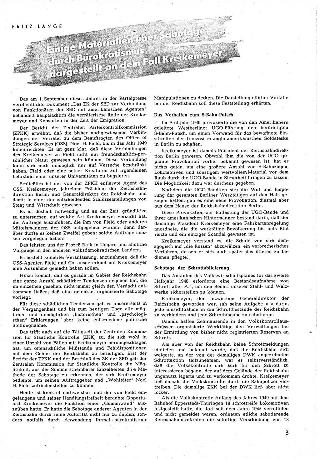 Neuer Weg (NW), Halbmonatsschrift für aktuelle Fragen der Arbeiterbewegung [Zentralkomitee (ZK) Sozialistische Einheitspartei Deutschlands (SED)], 5. Jahrgang [Deutsche Demokratische Republik (DDR)] 1950, Heft 20/3 (NW ZK SED DDR 1950, H. 20/3)