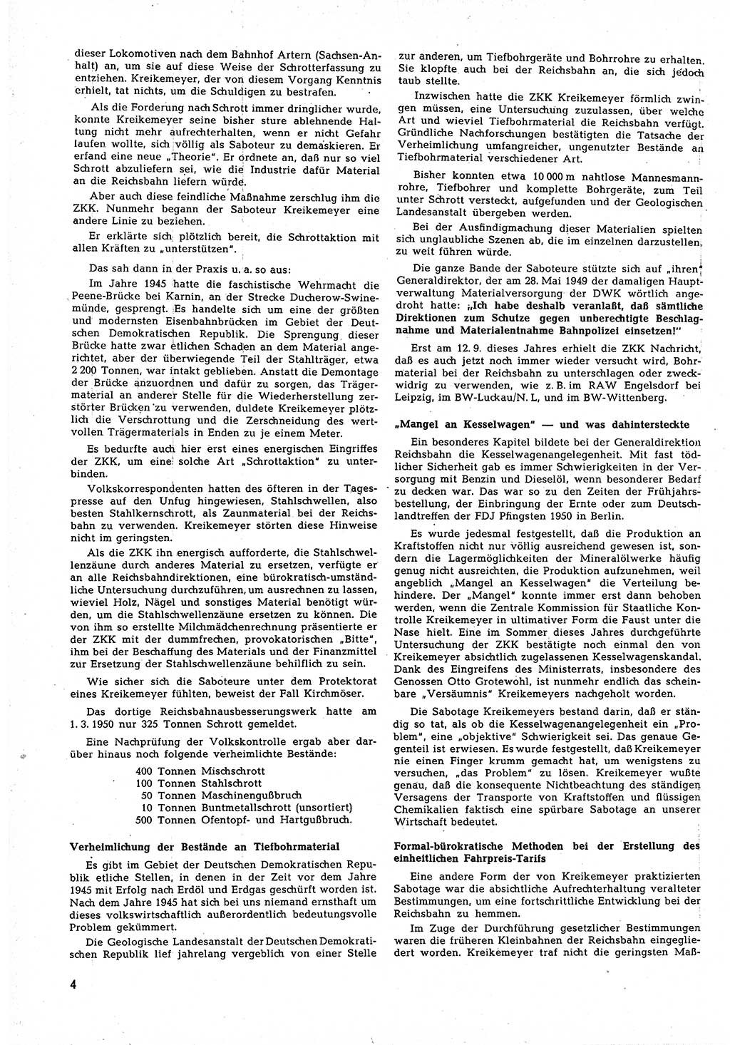 Neuer Weg (NW), Halbmonatsschrift für aktuelle Fragen der Arbeiterbewegung [Zentralkomitee (ZK) Sozialistische Einheitspartei Deutschlands (SED)], 5. Jahrgang [Deutsche Demokratische Republik (DDR)] 1950, Heft 20/4 (NW ZK SED DDR 1950, H. 20/4)