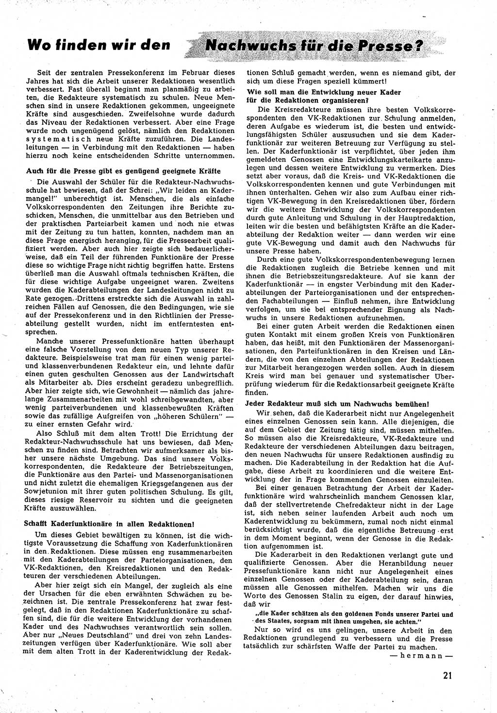 Neuer Weg (NW), Halbmonatsschrift fÃ¼r aktuelle Fragen der Arbeiterbewegung [Zentralkomitee (ZK) Sozialistische Einheitspartei Deutschlands (SED)], 5. Jahrgang [Deutsche Demokratische Republik (DDR)] 1950, Heft 20/21 (NW ZK SED DDR 1950, H. 20/21)