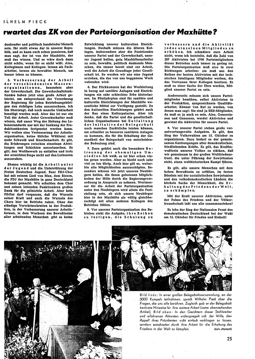 Neuer Weg (NW), Halbmonatsschrift für aktuelle Fragen der Arbeiterbewegung [Zentralkomitee (ZK) Sozialistische Einheitspartei Deutschlands (SED)], 5. Jahrgang [Deutsche Demokratische Republik (DDR)] 1950, Heft 20/23 (NW ZK SED DDR 1950, H. 20/23)