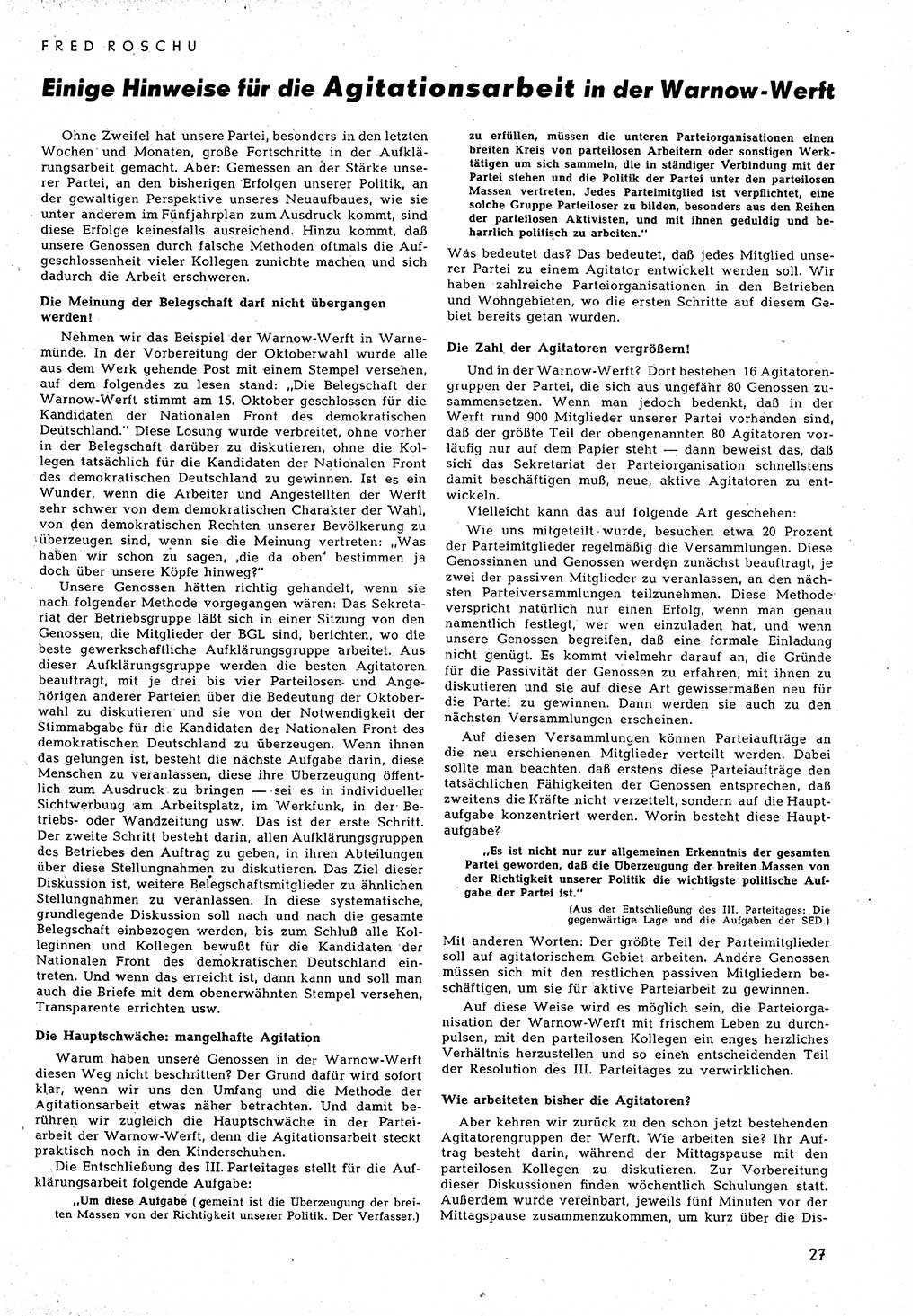 Neuer Weg (NW), Halbmonatsschrift für aktuelle Fragen der Arbeiterbewegung [Zentralkomitee (ZK) Sozialistische Einheitspartei Deutschlands (SED)], 5. Jahrgang [Deutsche Demokratische Republik (DDR)] 1950, Heft 20/27 (NW ZK SED DDR 1950, H. 20/27)
