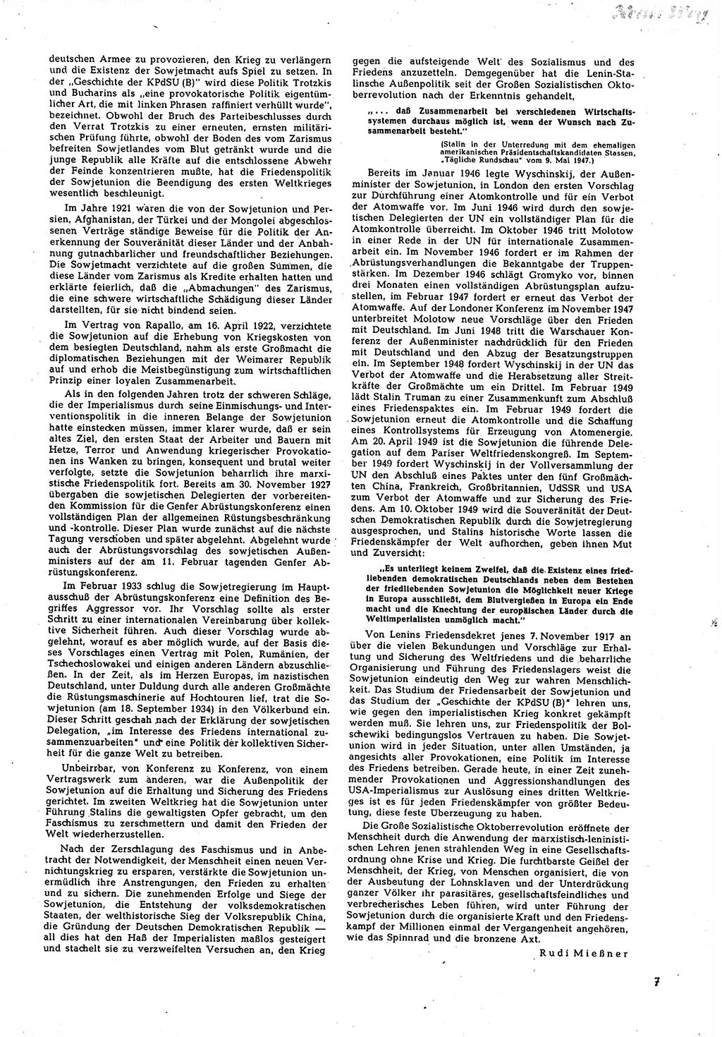 Neuer Weg (NW), Halbmonatsschrift für aktuelle Fragen der Arbeiterbewegung [Zentralkomitee (ZK) Sozialistische Einheitspartei Deutschlands (SED)], 5. Jahrgang [Deutsche Demokratische Republik (DDR)] 1950, Heft 21/7 (NW ZK SED DDR 1950, H. 21/7)