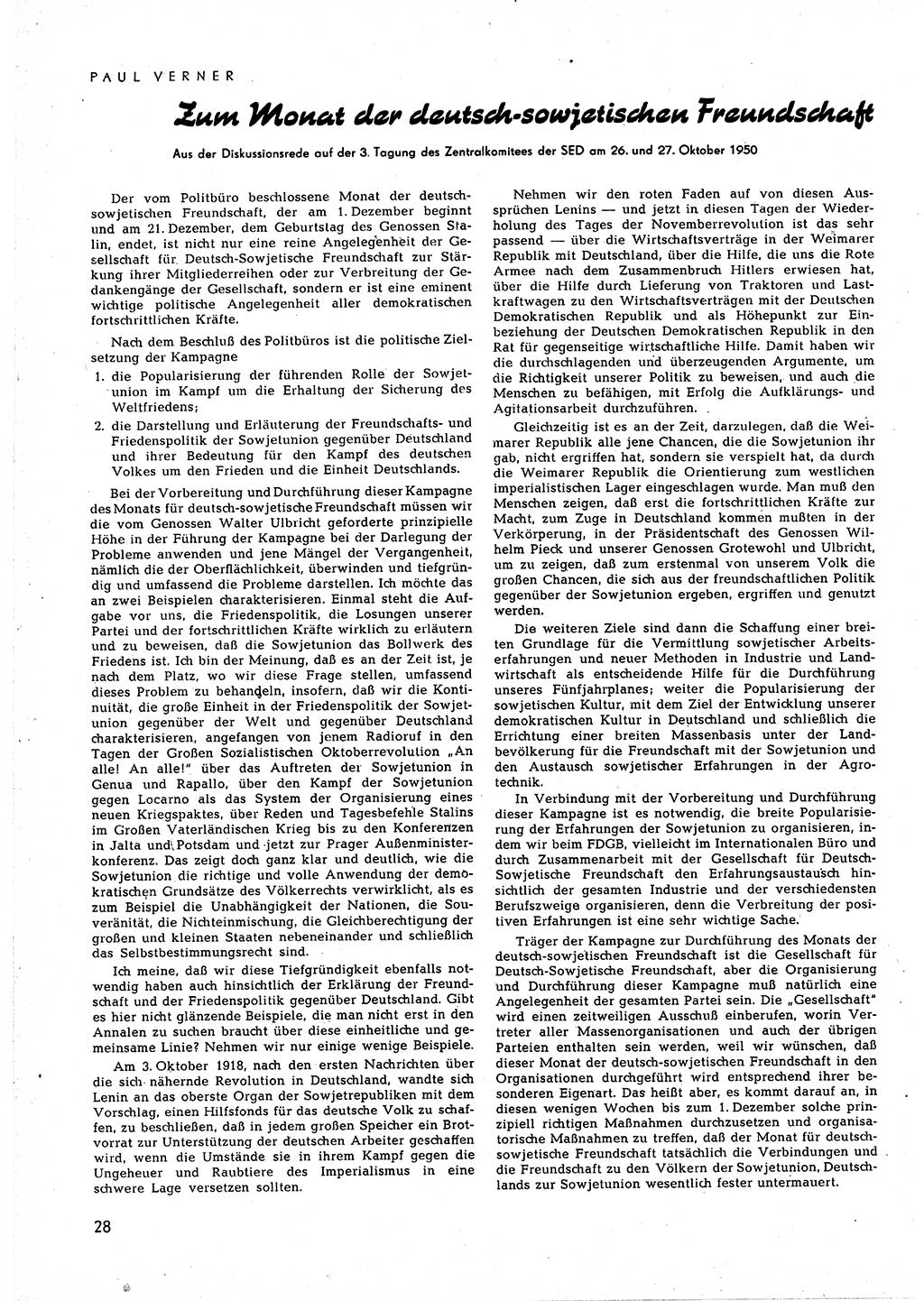 Neuer Weg (NW), Halbmonatsschrift für aktuelle Fragen der Arbeiterbewegung [Zentralkomitee (ZK) Sozialistische Einheitspartei Deutschlands (SED)], 5. Jahrgang [Deutsche Demokratische Republik (DDR)] 1950, Heft 22/28 (NW ZK SED DDR 1950, H. 22/28)