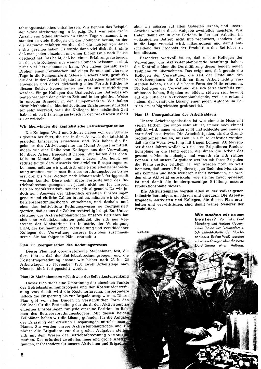 Neuer Weg (NW), Halbmonatsschrift für aktuelle Fragen der Arbeiterbewegung [Zentralkomitee (ZK) Sozialistische Einheitspartei Deutschlands (SED)], 5. Jahrgang [Deutsche Demokratische Republik (DDR)] 1950, Heft 23/8 (NW ZK SED DDR 1950, H. 23/8)