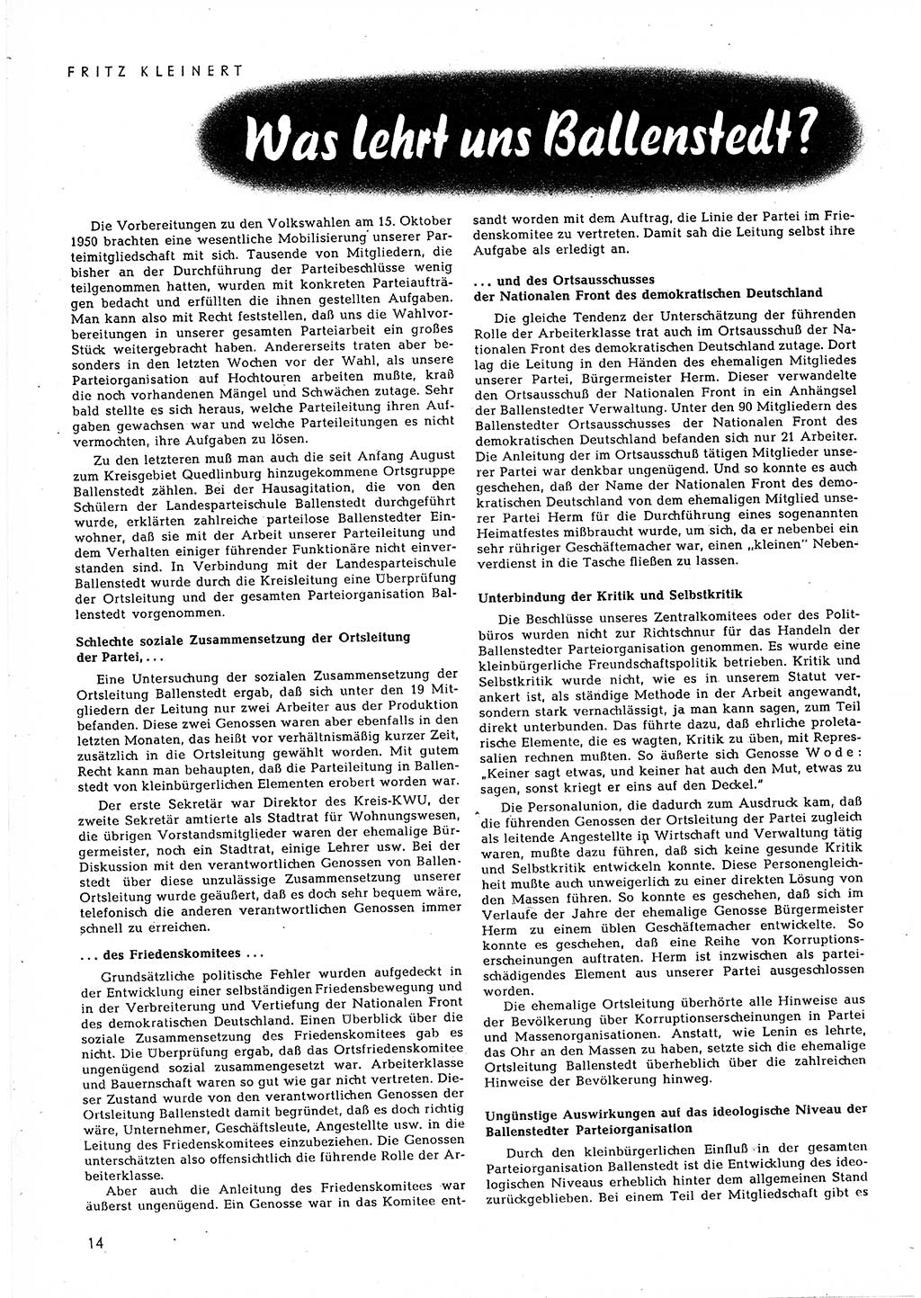 Neuer Weg (NW), Halbmonatsschrift für aktuelle Fragen der Arbeiterbewegung [Zentralkomitee (ZK) Sozialistische Einheitspartei Deutschlands (SED)], 5. Jahrgang [Deutsche Demokratische Republik (DDR)] 1950, Heft 23/14 (NW ZK SED DDR 1950, H. 23/14)