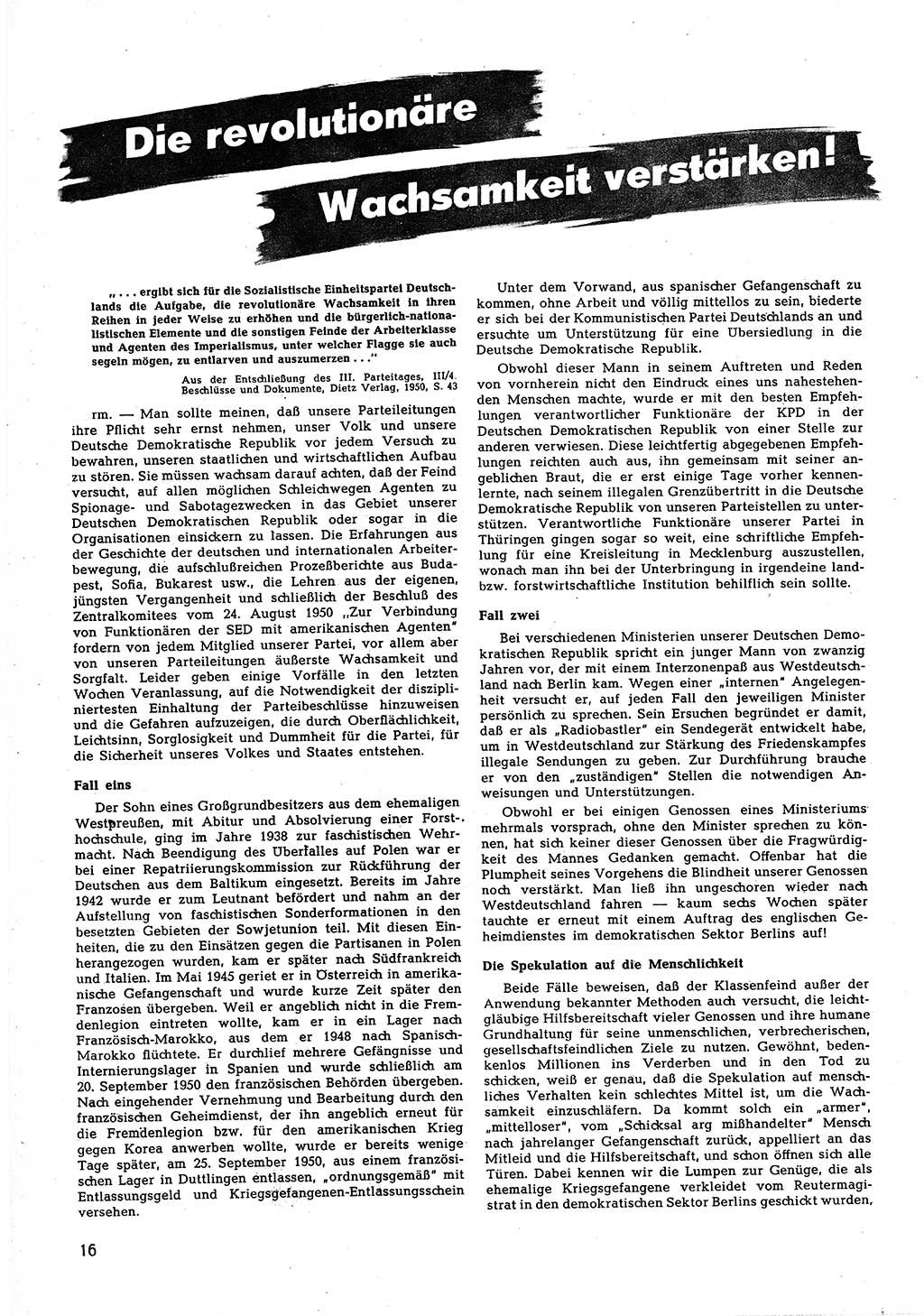 Neuer Weg (NW), Halbmonatsschrift für aktuelle Fragen der Arbeiterbewegung [Zentralkomitee (ZK) Sozialistische Einheitspartei Deutschlands (SED)], 5. Jahrgang [Deutsche Demokratische Republik (DDR)] 1950, Heft 23/16 (NW ZK SED DDR 1950, H. 23/16)