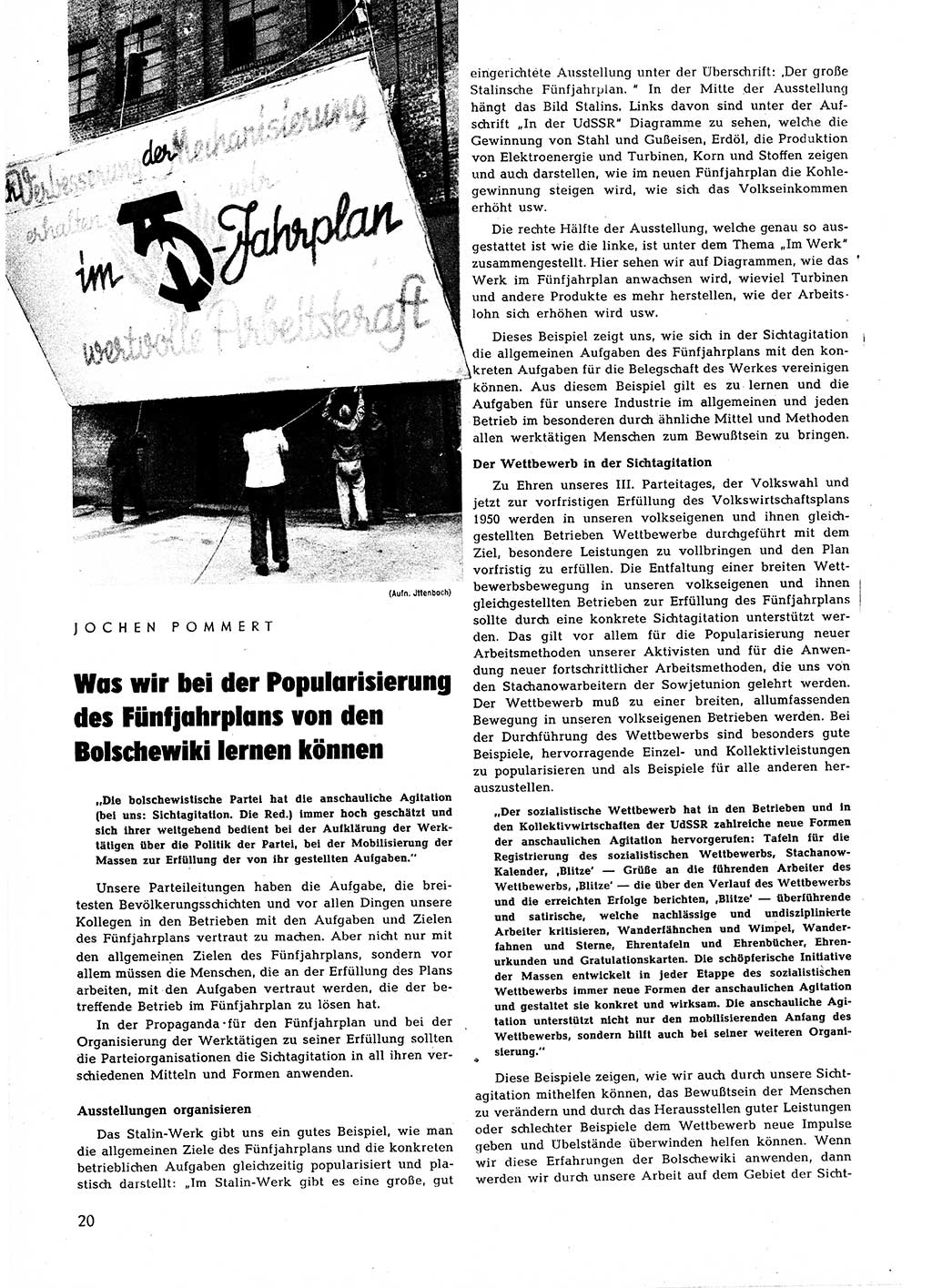 Neuer Weg (NW), Halbmonatsschrift für aktuelle Fragen der Arbeiterbewegung [Zentralkomitee (ZK) Sozialistische Einheitspartei Deutschlands (SED)], 5. Jahrgang [Deutsche Demokratische Republik (DDR)] 1950, Heft 23/20 (NW ZK SED DDR 1950, H. 23/20)