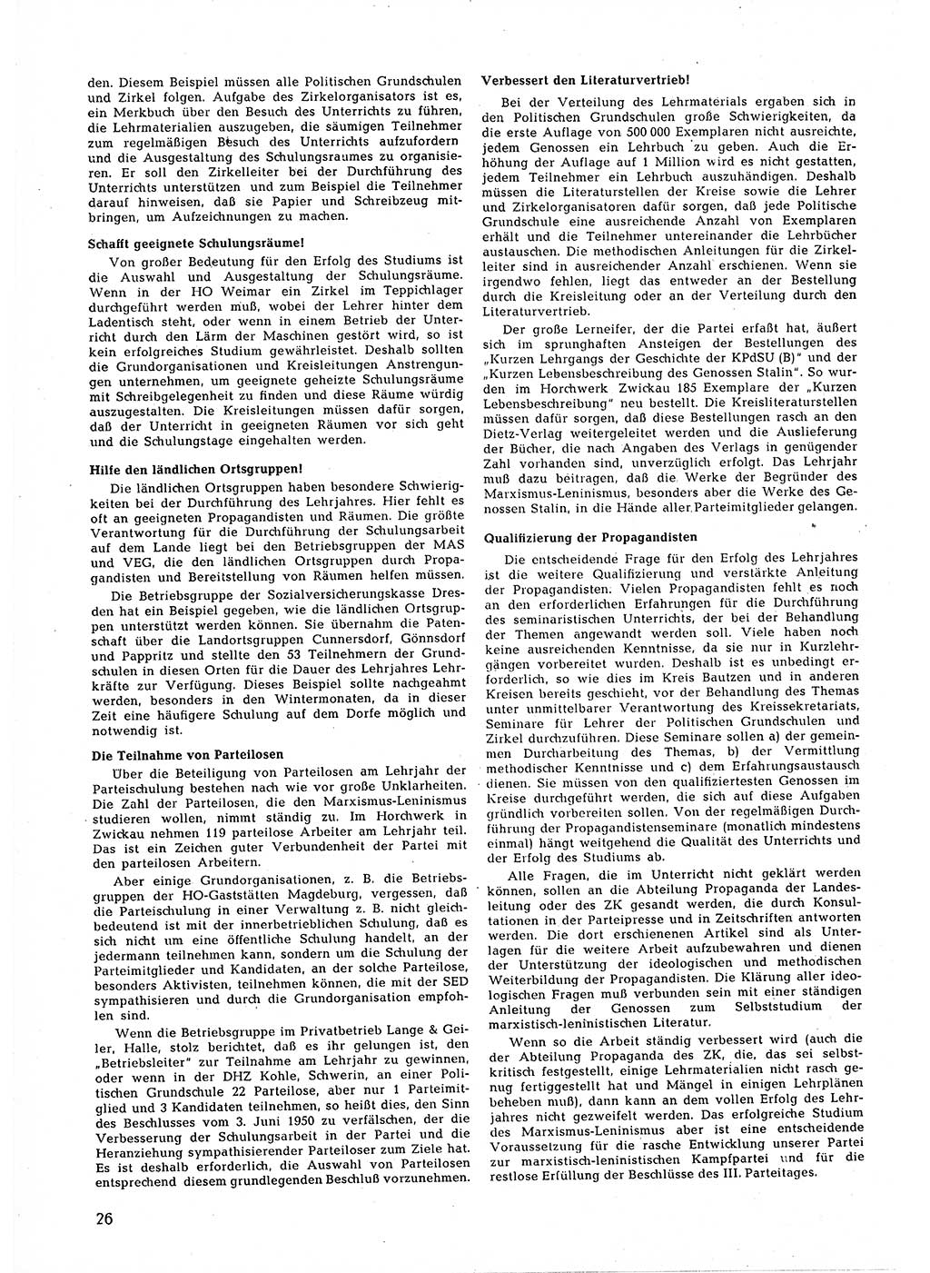 Neuer Weg (NW), Halbmonatsschrift für aktuelle Fragen der Arbeiterbewegung [Zentralkomitee (ZK) Sozialistische Einheitspartei Deutschlands (SED)], 5. Jahrgang [Deutsche Demokratische Republik (DDR)] 1950, Heft 23/26 (NW ZK SED DDR 1950, H. 23/26)
