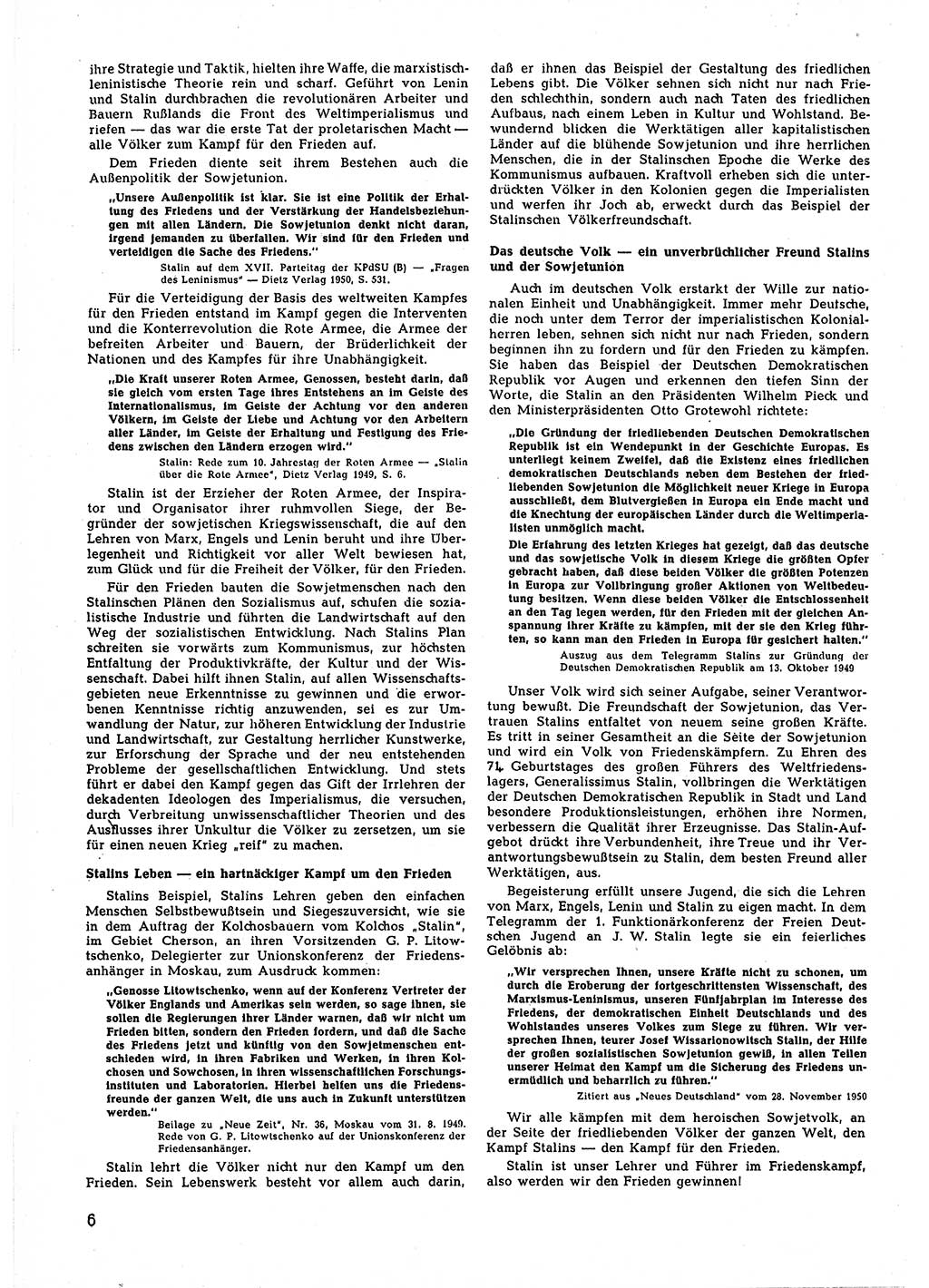 Neuer Weg (NW), Halbmonatsschrift für aktuelle Fragen der Arbeiterbewegung [Zentralkomitee (ZK) Sozialistische Einheitspartei Deutschlands (SED)], 5. Jahrgang [Deutsche Demokratische Republik (DDR)] 1950, Heft 24/6 (NW ZK SED DDR 1950, H. 24/6)