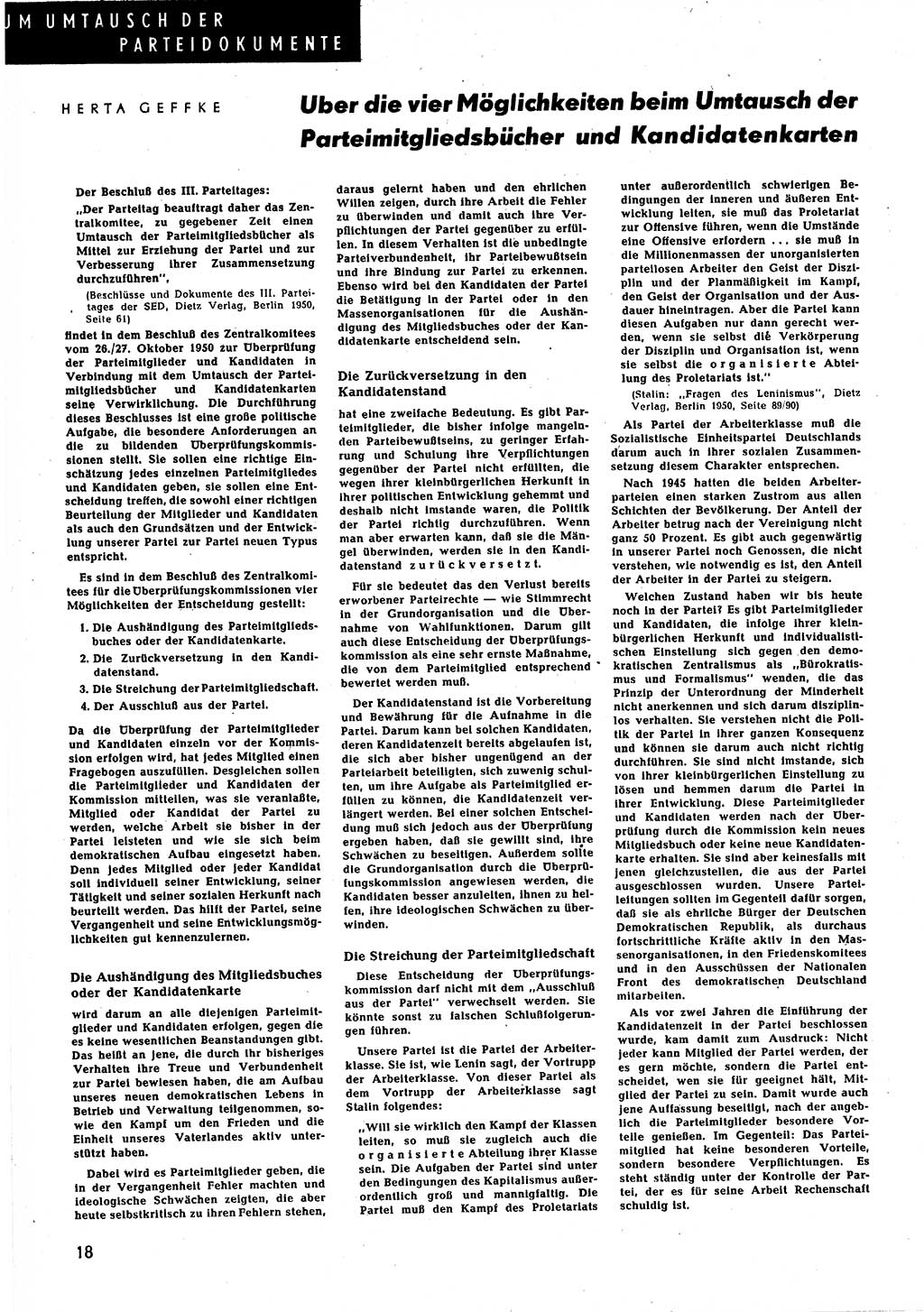 Neuer Weg (NW), Halbmonatsschrift für aktuelle Fragen der Arbeiterbewegung [Zentralkomitee (ZK) Sozialistische Einheitspartei Deutschlands (SED)], 5. Jahrgang [Deutsche Demokratische Republik (DDR)] 1950, Heft 24/18 (NW ZK SED DDR 1950, H. 24/18)