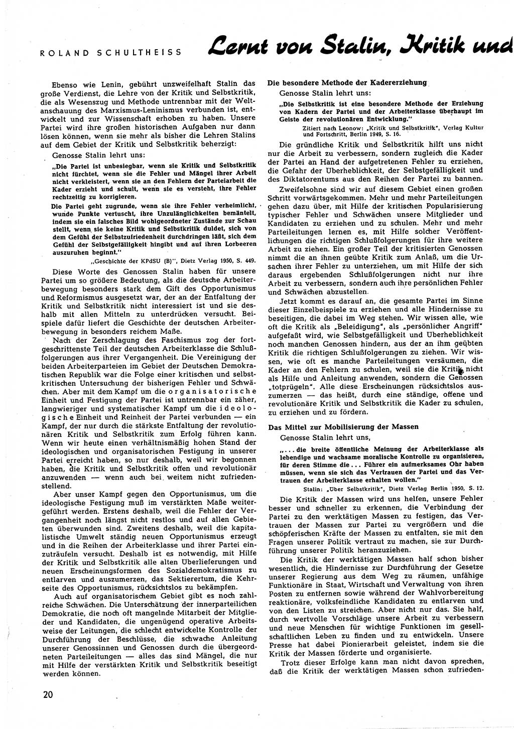 Neuer Weg (NW), Halbmonatsschrift für aktuelle Fragen der Arbeiterbewegung [Zentralkomitee (ZK) Sozialistische Einheitspartei Deutschlands (SED)], 5. Jahrgang [Deutsche Demokratische Republik (DDR)] 1950, Heft 24/20 (NW ZK SED DDR 1950, H. 24/20)