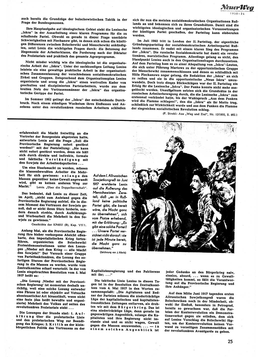 Neuer Weg (NW), Halbmonatsschrift für aktuelle Fragen der Arbeiterbewegung [Zentralkomitee (ZK) Sozialistische Einheitspartei Deutschlands (SED)], 5. Jahrgang [Deutsche Demokratische Republik (DDR)] 1950, Heft 24/25 (NW ZK SED DDR 1950, H. 24/25)