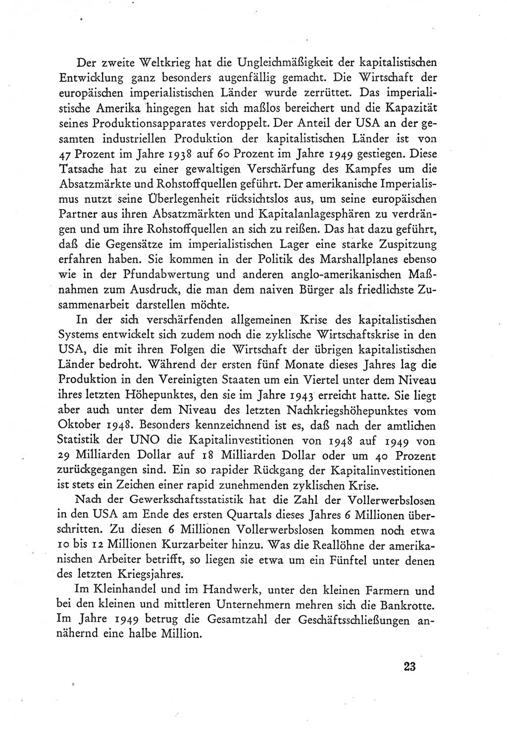 Protokoll der Verhandlungen des Ⅲ. Parteitages der Sozialistischen Einheitspartei Deutschlands (SED) [Deutsche Demokratische Republik (DDR)] 1950, Band 1, Seite 23 (Prot. Verh. Ⅲ. PT SED DDR 1950, Bd. 1, S. 23)