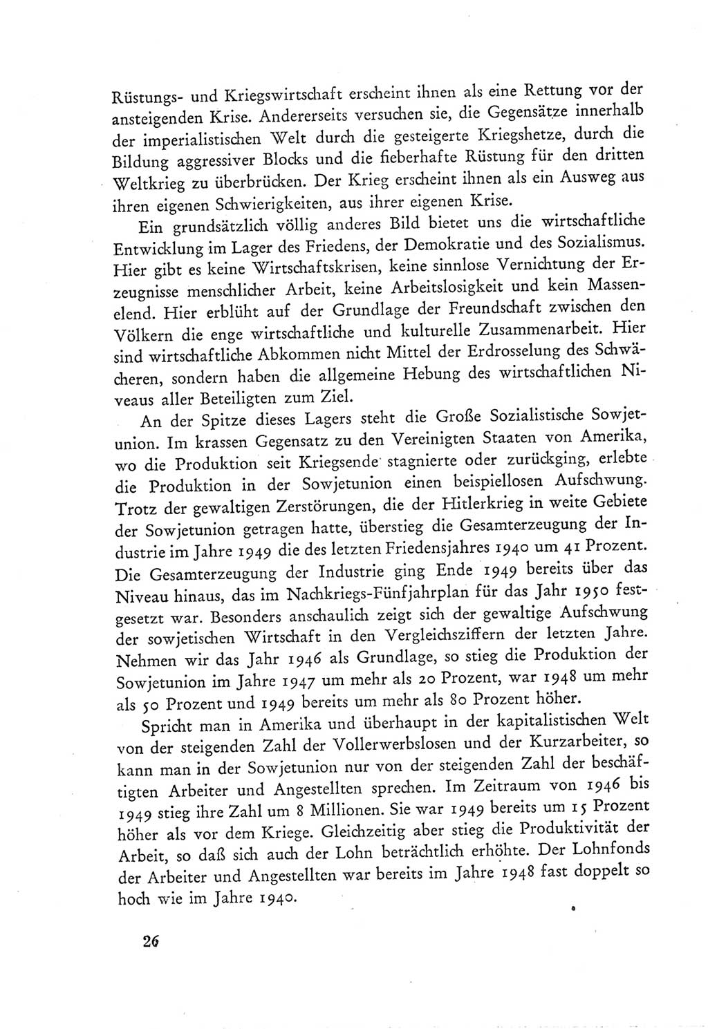 Protokoll der Verhandlungen des Ⅲ. Parteitages der Sozialistischen Einheitspartei Deutschlands (SED) [Deutsche Demokratische Republik (DDR)] 1950, Band 1, Seite 26 (Prot. Verh. Ⅲ. PT SED DDR 1950, Bd. 1, S. 26)