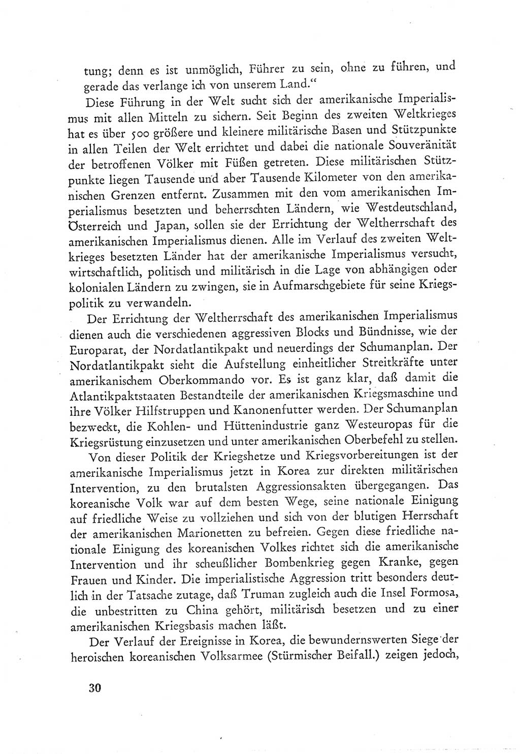 Protokoll der Verhandlungen des Ⅲ. Parteitages der Sozialistischen Einheitspartei Deutschlands (SED) [Deutsche Demokratische Republik (DDR)] 1950, Band 1, Seite 30 (Prot. Verh. Ⅲ. PT SED DDR 1950, Bd. 1, S. 30)
