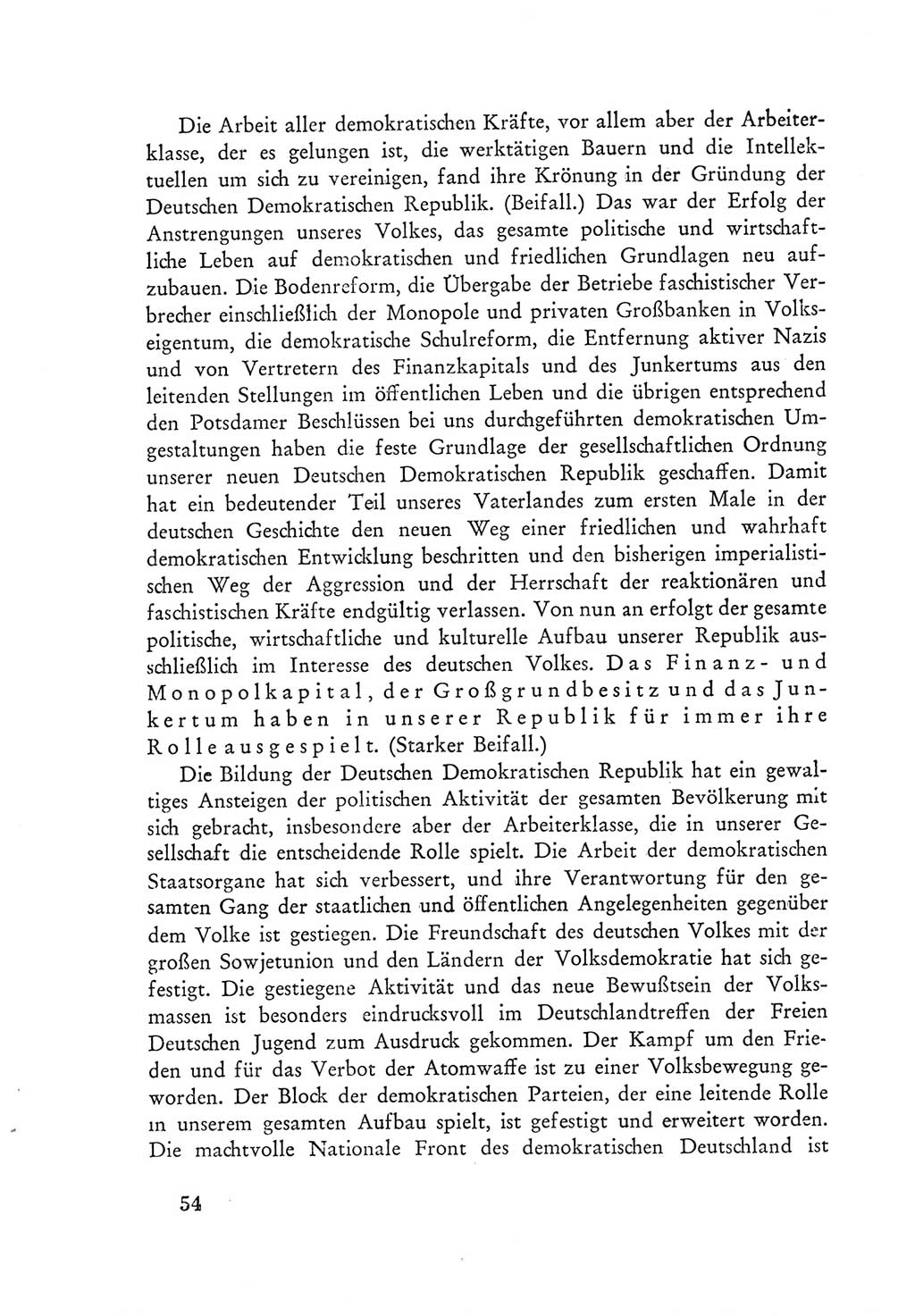 Protokoll der Verhandlungen des Ⅲ. Parteitages der Sozialistischen Einheitspartei Deutschlands (SED) [Deutsche Demokratische Republik (DDR)] 1950, Band 1, Seite 54 (Prot. Verh. Ⅲ. PT SED DDR 1950, Bd. 1, S. 54)