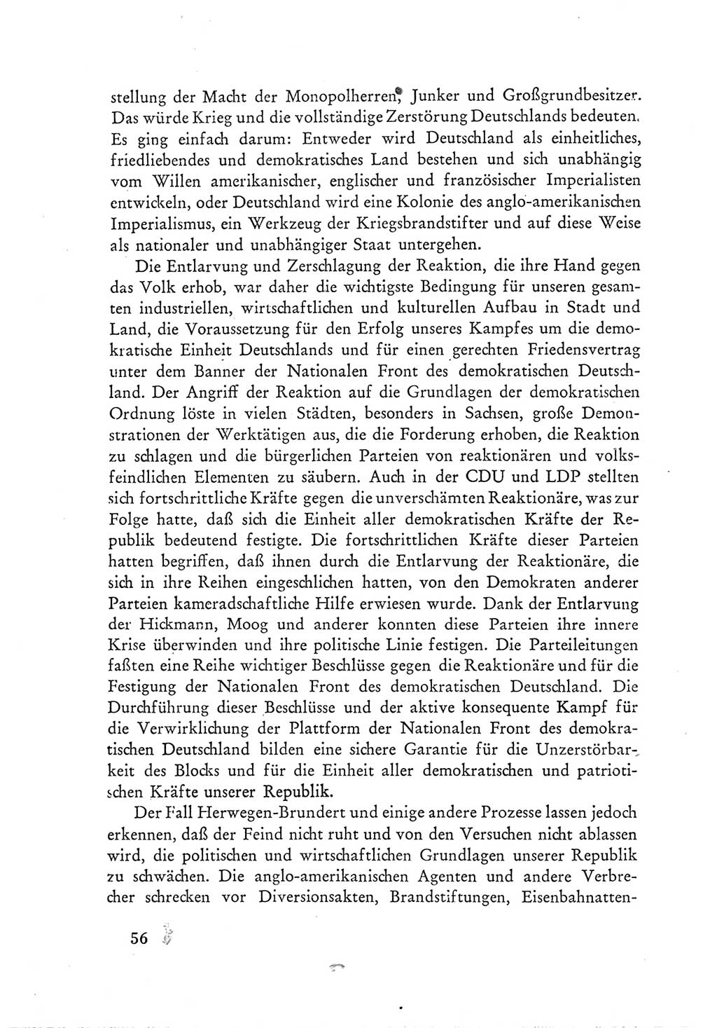 Protokoll der Verhandlungen des Ⅲ. Parteitages der Sozialistischen Einheitspartei Deutschlands (SED) [Deutsche Demokratische Republik (DDR)] 1950, Band 1, Seite 56 (Prot. Verh. Ⅲ. PT SED DDR 1950, Bd. 1, S. 56)