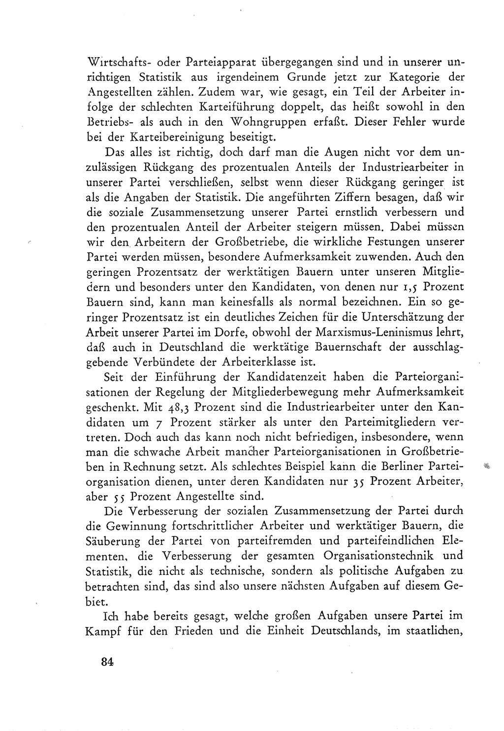 Protokoll der Verhandlungen des Ⅲ. Parteitages der Sozialistischen Einheitspartei Deutschlands (SED) [Deutsche Demokratische Republik (DDR)] 1950, Band 1, Seite 84 (Prot. Verh. Ⅲ. PT SED DDR 1950, Bd. 1, S. 84)