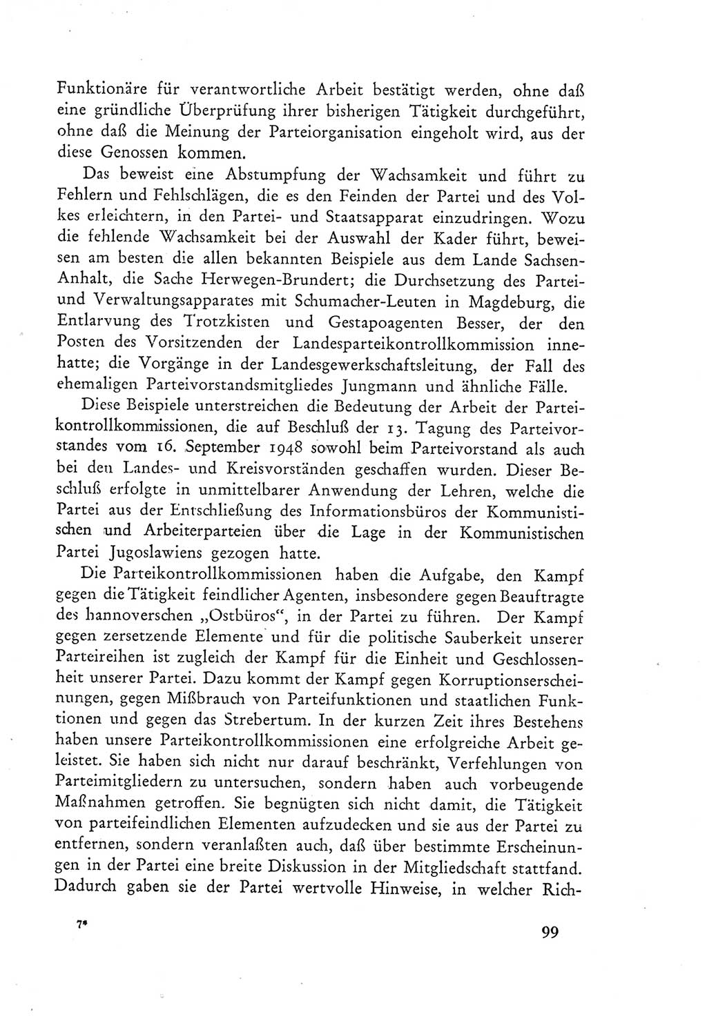 Protokoll der Verhandlungen des Ⅲ. Parteitages der Sozialistischen Einheitspartei Deutschlands (SED) [Deutsche Demokratische Republik (DDR)] 1950, Band 1, Seite 99 (Prot. Verh. Ⅲ. PT SED DDR 1950, Bd. 1, S. 99)