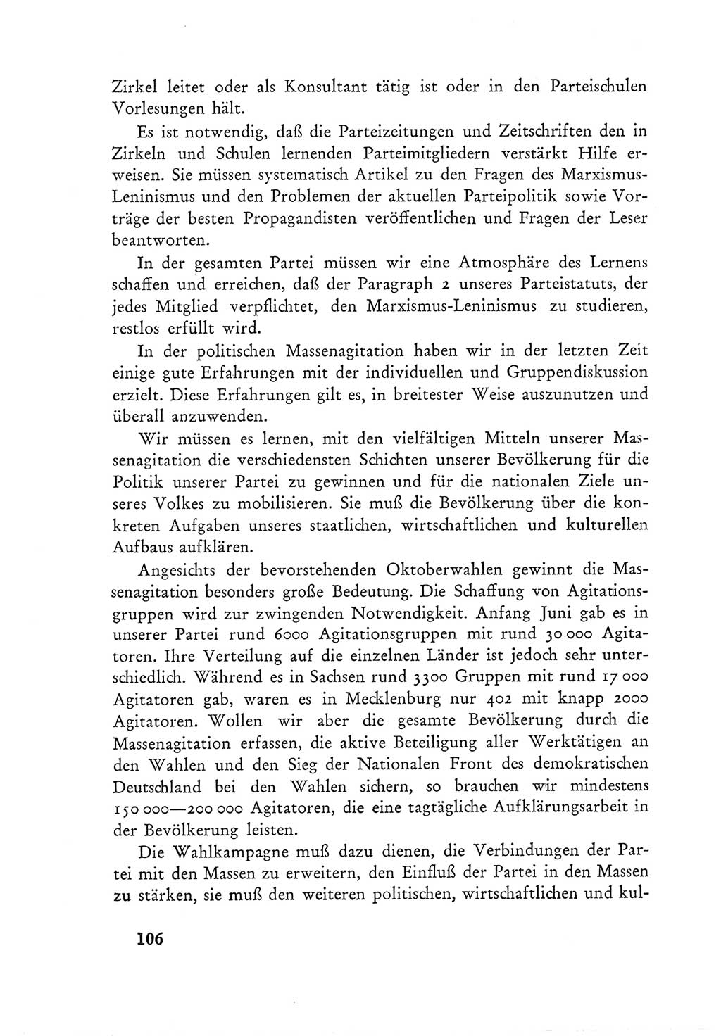 Protokoll der Verhandlungen des Ⅲ. Parteitages der Sozialistischen Einheitspartei Deutschlands (SED) [Deutsche Demokratische Republik (DDR)] 1950, Band 1, Seite 106 (Prot. Verh. Ⅲ. PT SED DDR 1950, Bd. 1, S. 106)