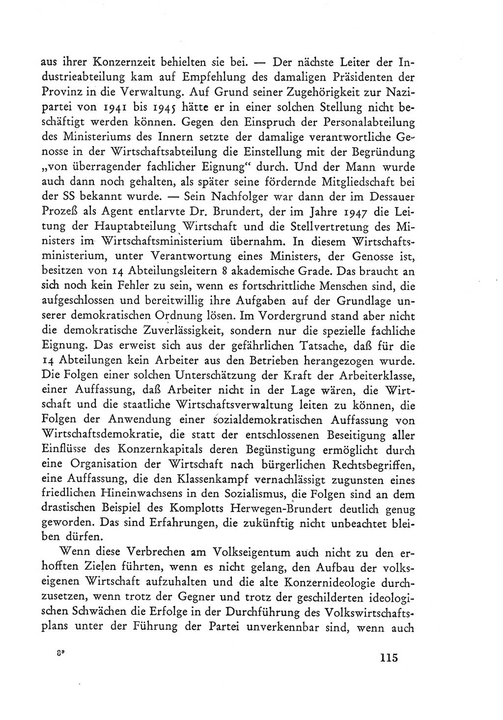 Protokoll der Verhandlungen des Ⅲ. Parteitages der Sozialistischen Einheitspartei Deutschlands (SED) [Deutsche Demokratische Republik (DDR)] 1950, Band 1, Seite 115 (Prot. Verh. Ⅲ. PT SED DDR 1950, Bd. 1, S. 115)