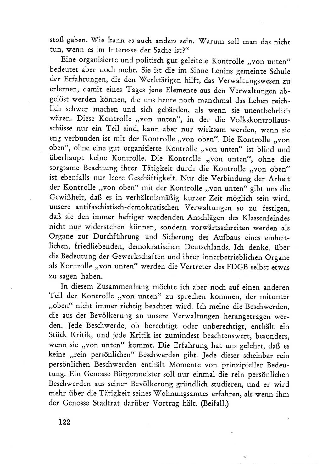 Protokoll der Verhandlungen des Ⅲ. Parteitages der Sozialistischen Einheitspartei Deutschlands (SED) [Deutsche Demokratische Republik (DDR)] 1950, Band 1, Seite 122 (Prot. Verh. Ⅲ. PT SED DDR 1950, Bd. 1, S. 122)