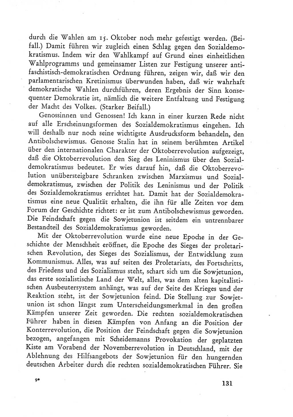 Protokoll der Verhandlungen des Ⅲ. Parteitages der Sozialistischen Einheitspartei Deutschlands (SED) [Deutsche Demokratische Republik (DDR)] 1950, Band 1, Seite 131 (Prot. Verh. Ⅲ. PT SED DDR 1950, Bd. 1, S. 131)