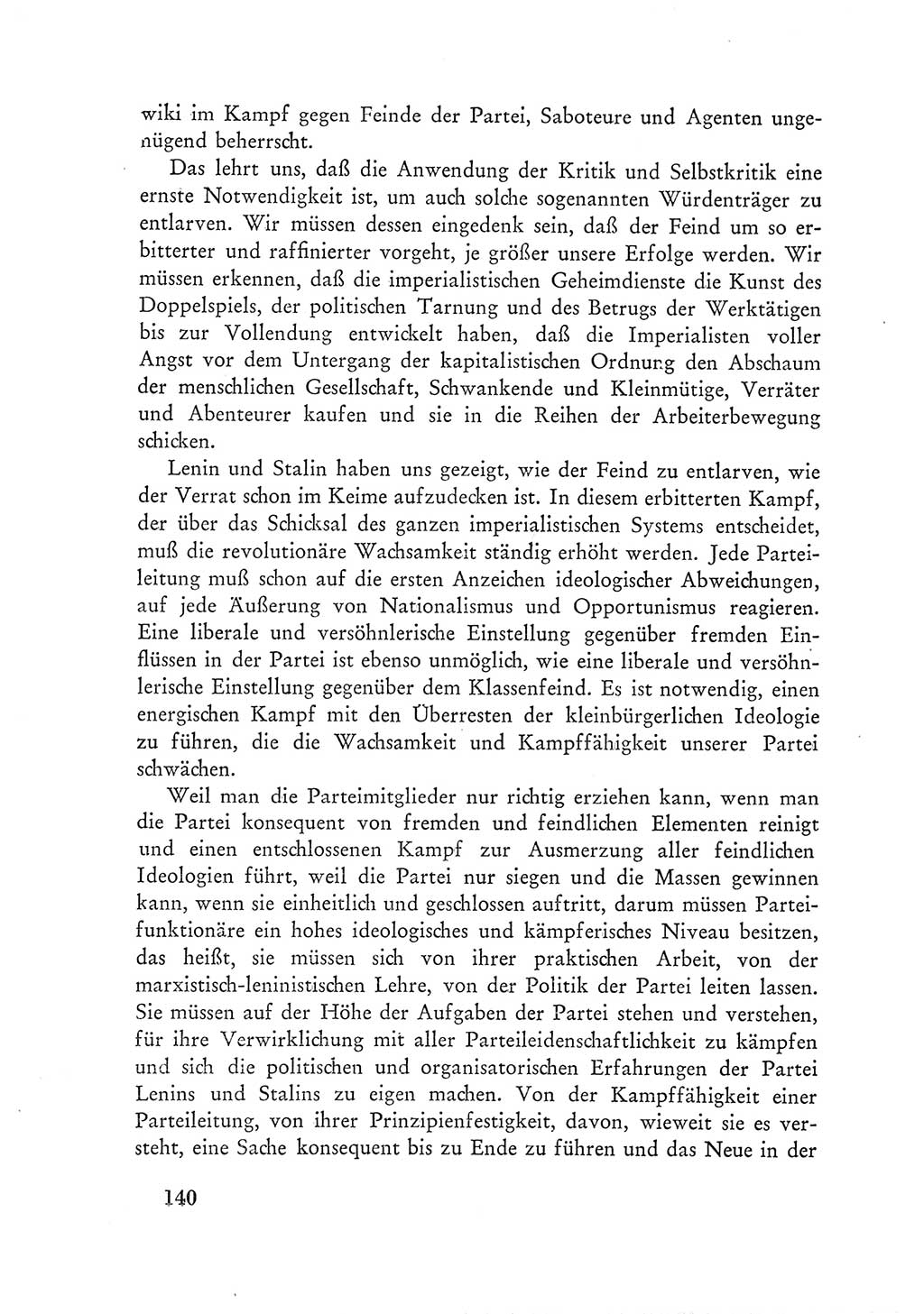 Protokoll der Verhandlungen des Ⅲ. Parteitages der Sozialistischen Einheitspartei Deutschlands (SED) [Deutsche Demokratische Republik (DDR)] 1950, Band 1, Seite 140 (Prot. Verh. Ⅲ. PT SED DDR 1950, Bd. 1, S. 140)